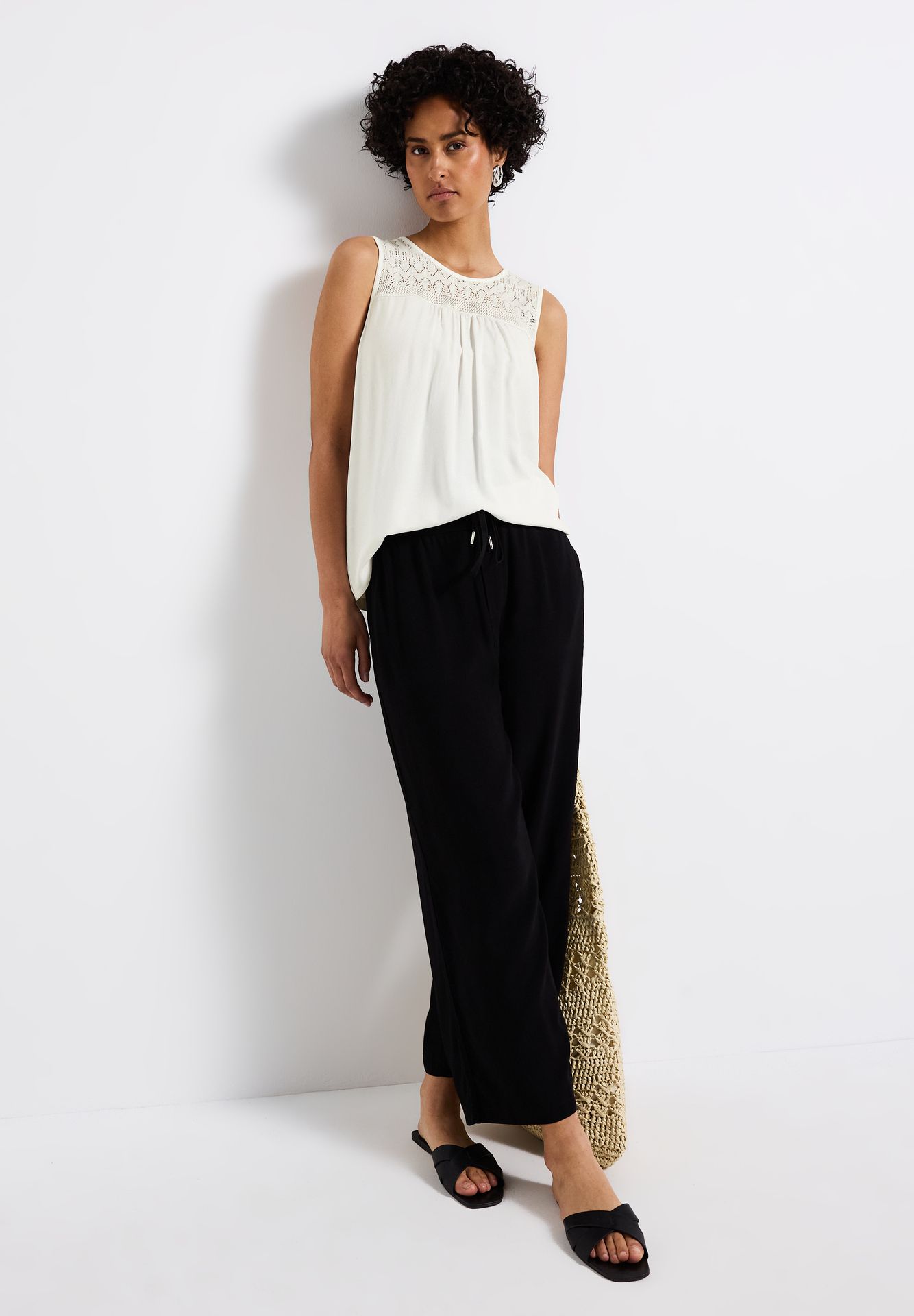 Street-One A323313 mat-mix top w.ajour yoke off white 2900153939029