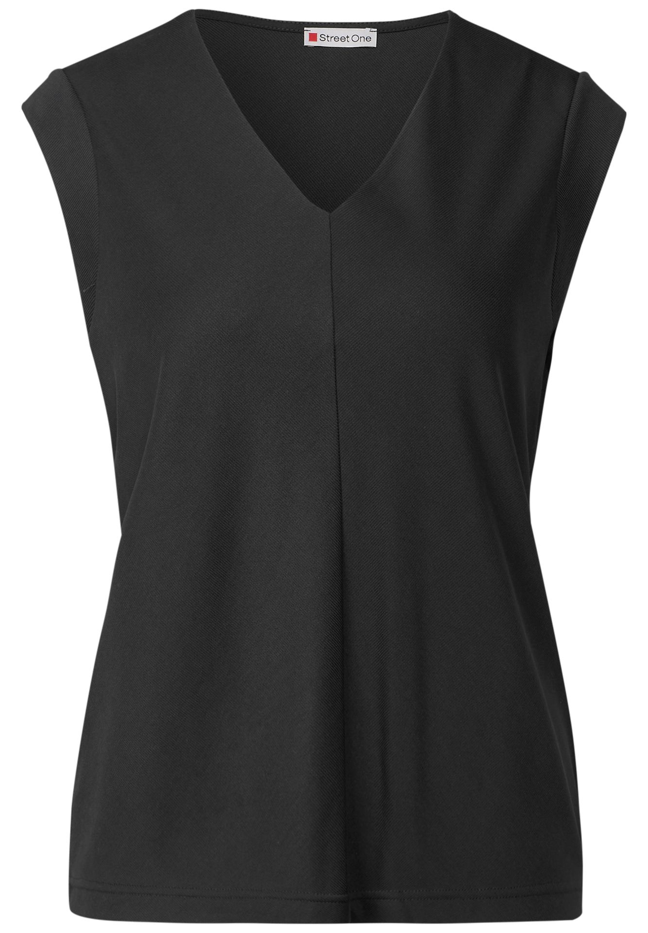 Street One A323329 silk look structure v-neck granite grey 2900153961044