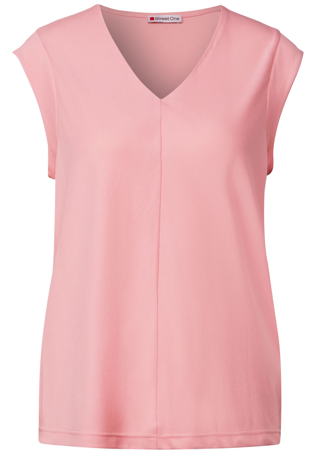 Street One A323329 silk look structure v-neck blush peach 2900153962027