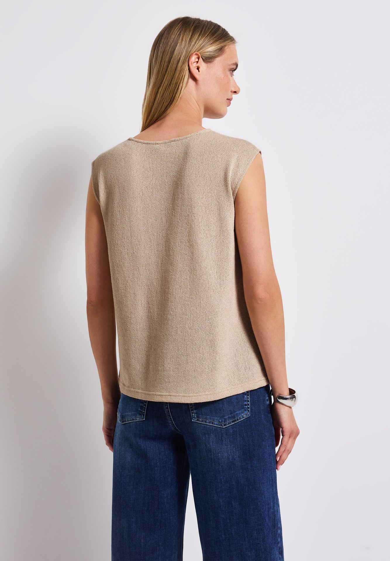 Street-One A323332 summer knit look top coastal beige 2900153967046
