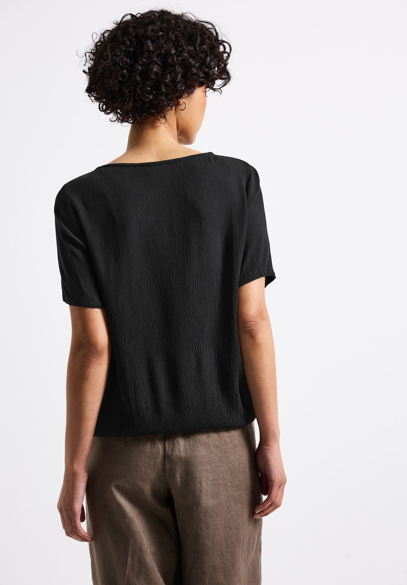 Street-One A345730 Shirtblouse w strap details black 2900153997036