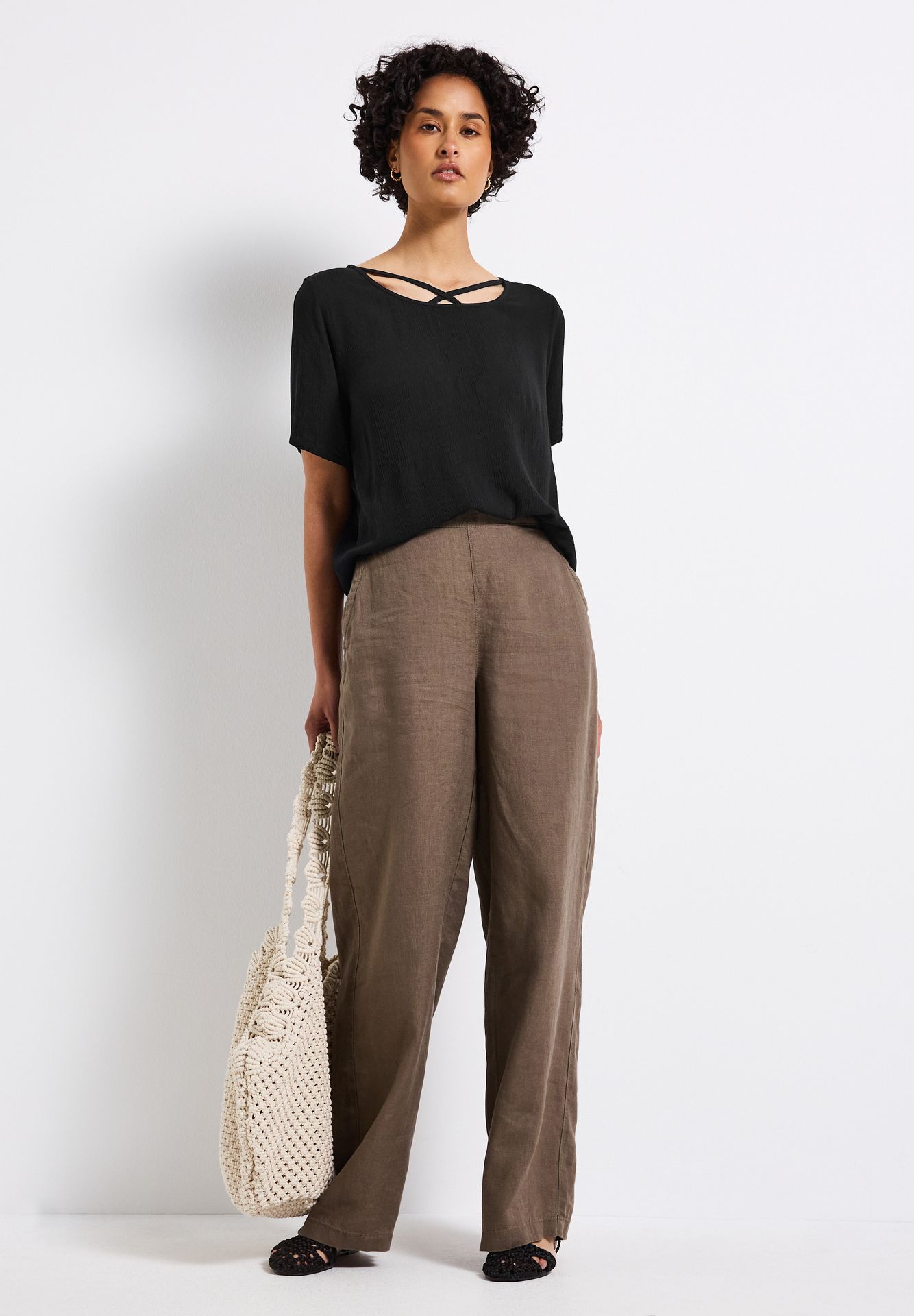 Street-One A345730 Shirtblouse w strap details black 2900153997036