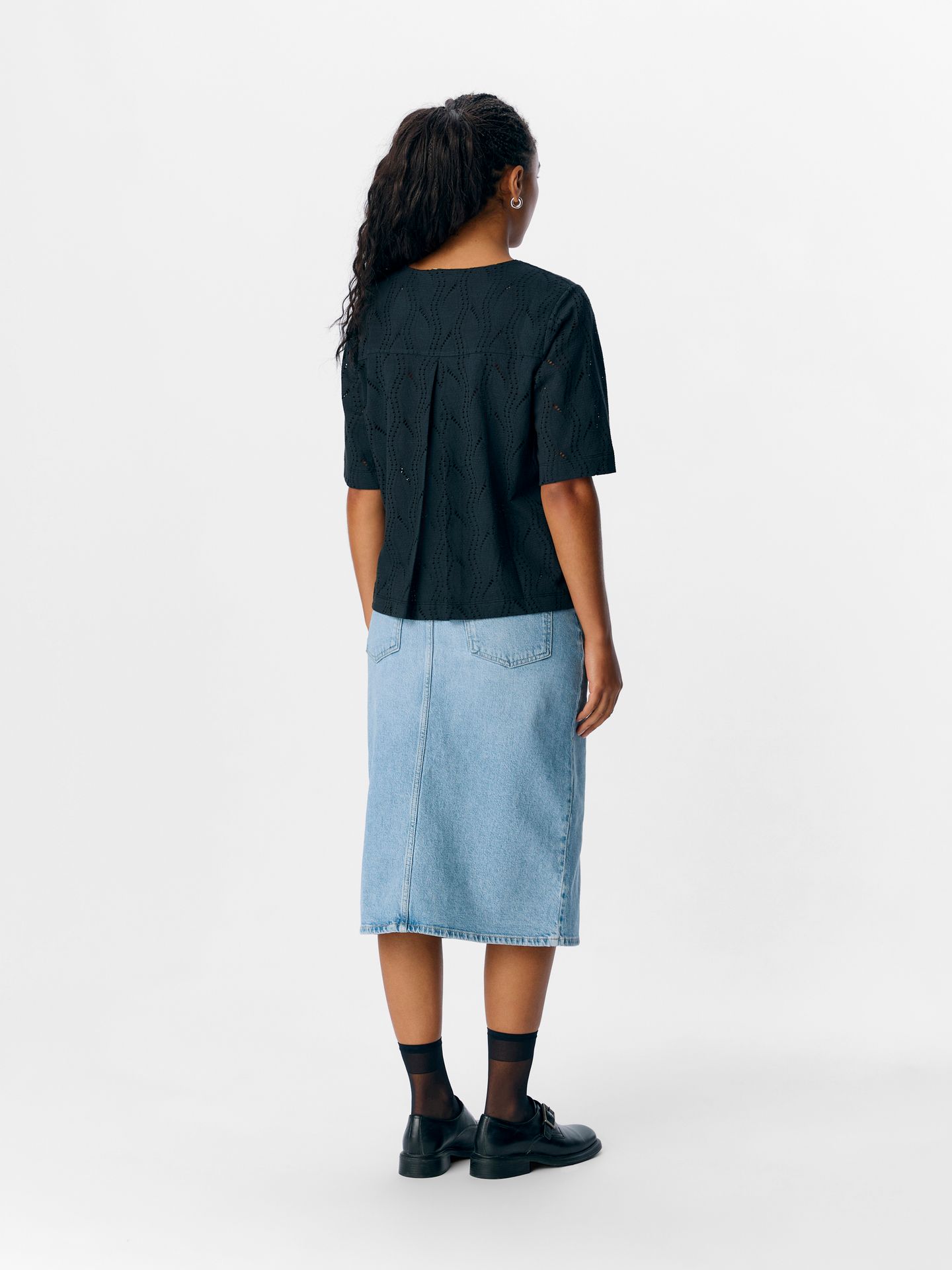 Object OBJAVA 2/4 LO O-NECK TOP NOOS Black 2900154096028