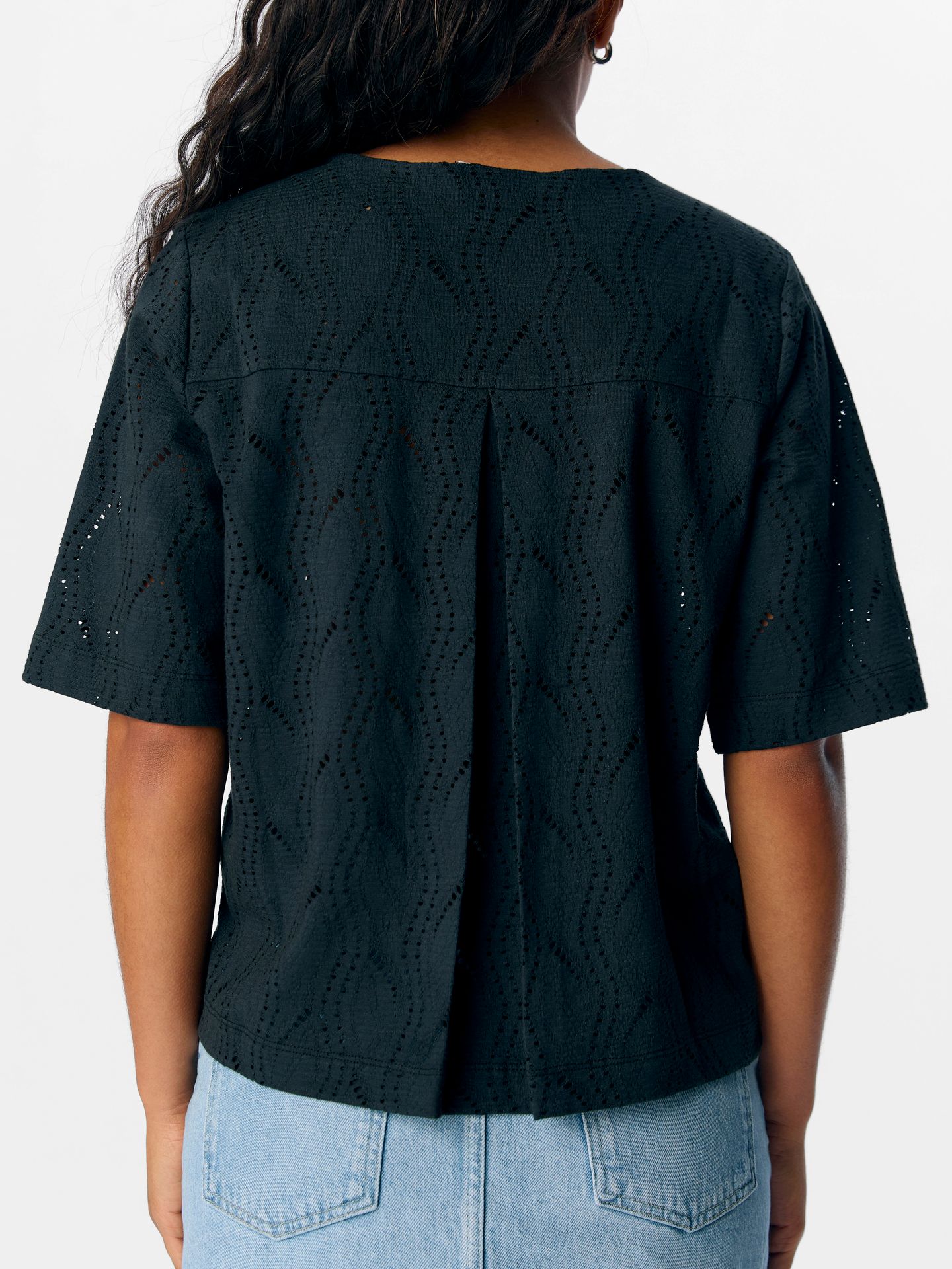Object OBJAVA 2/4 LO O-NECK TOP NOOS Black 2900154096028