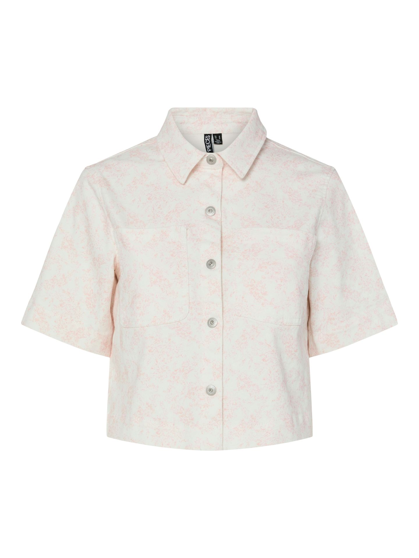 Pieces PCSALUME SS DENIM SHIRT Egret/Flower 2900154810037