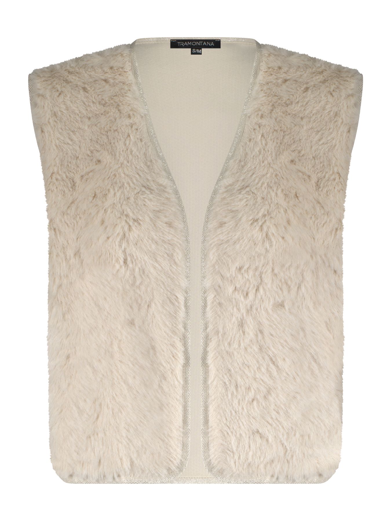 Tramontana Faux Fur Vest Stone 006800 2900154087019