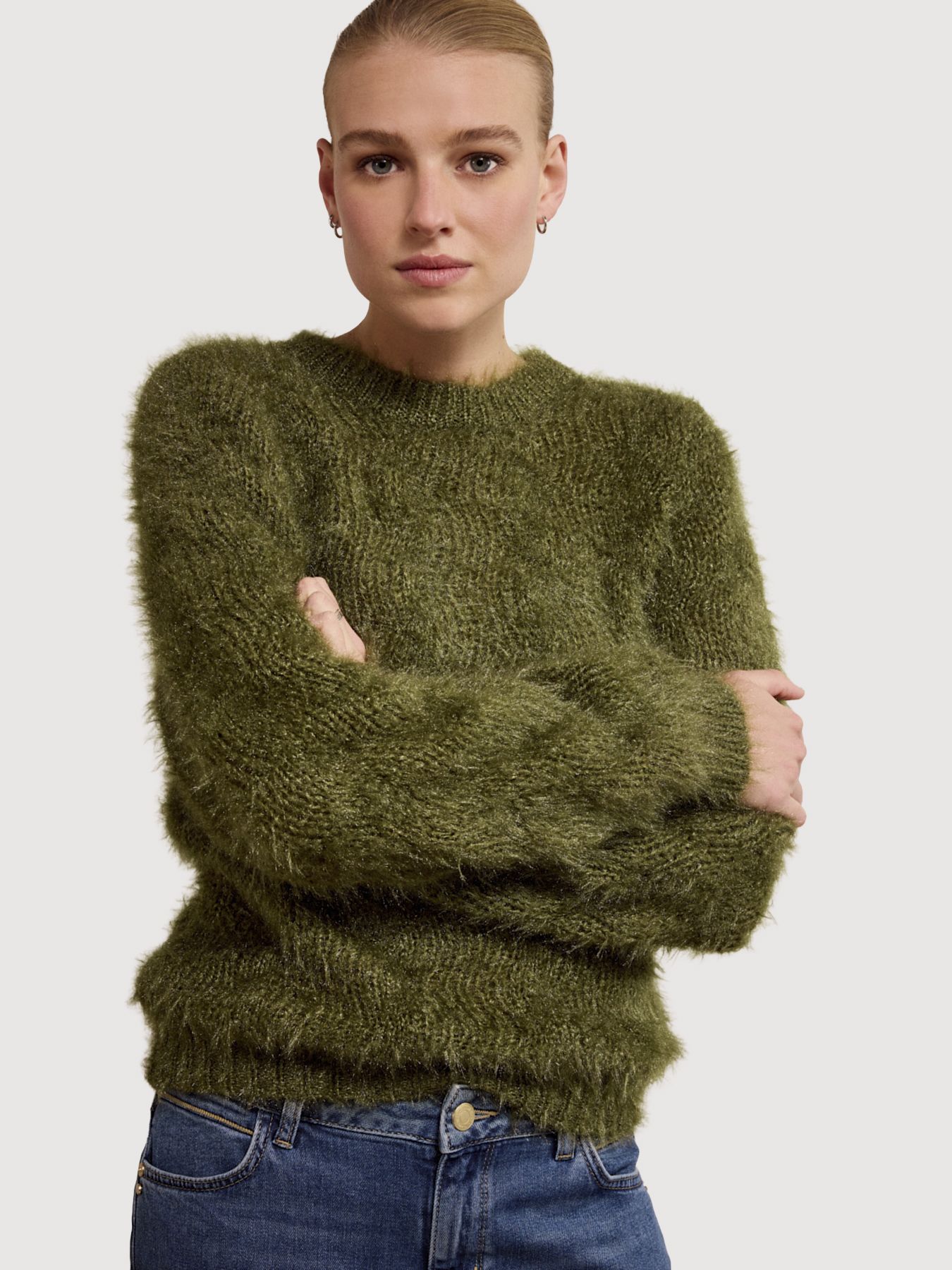 Tramontana Hairy Yarn Jumper Moss 006501 00111988-EKA26012900000038