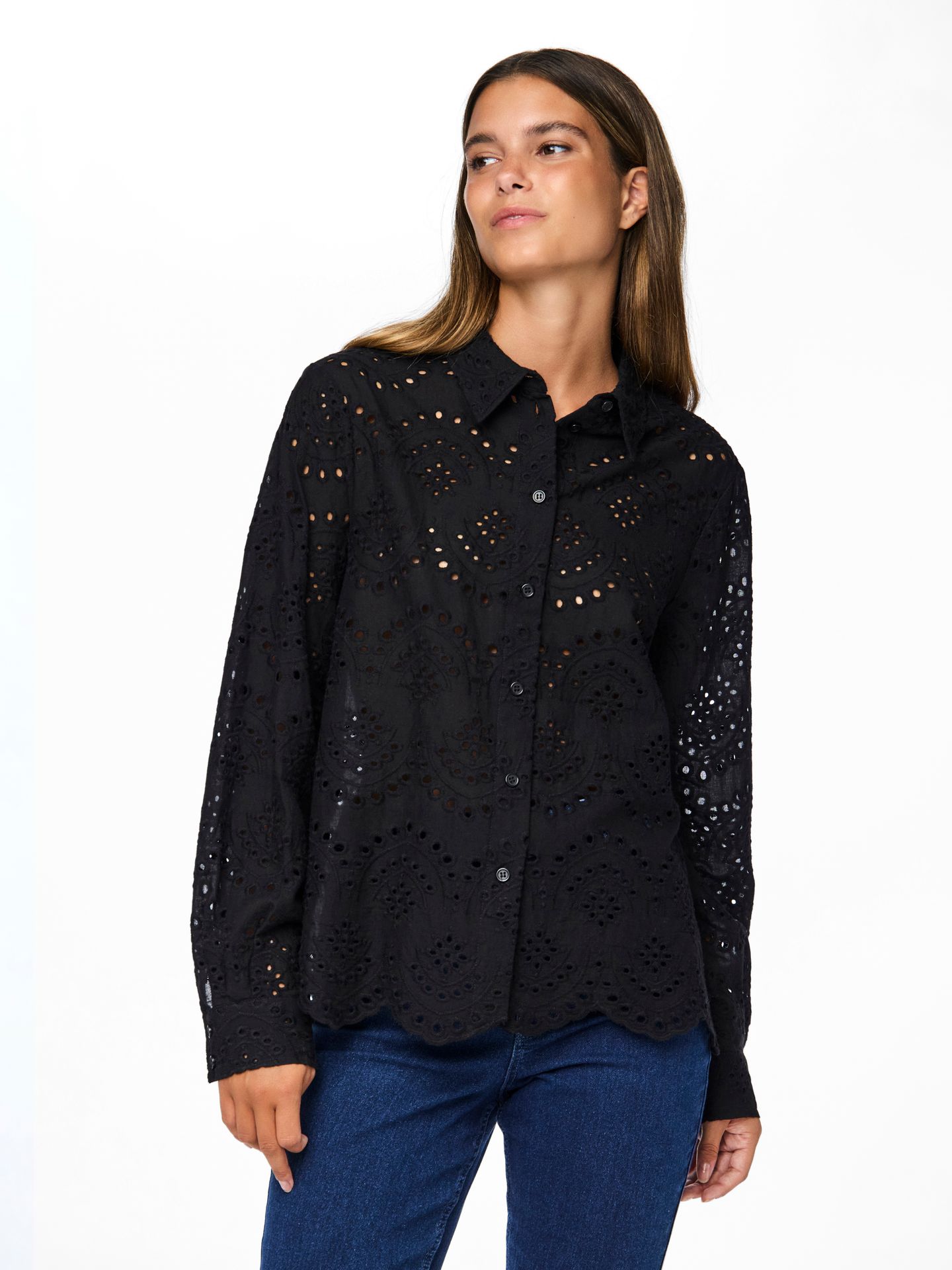 Pieces PCVILDE LS SHIRT WVN NOOS Black 2900154183049