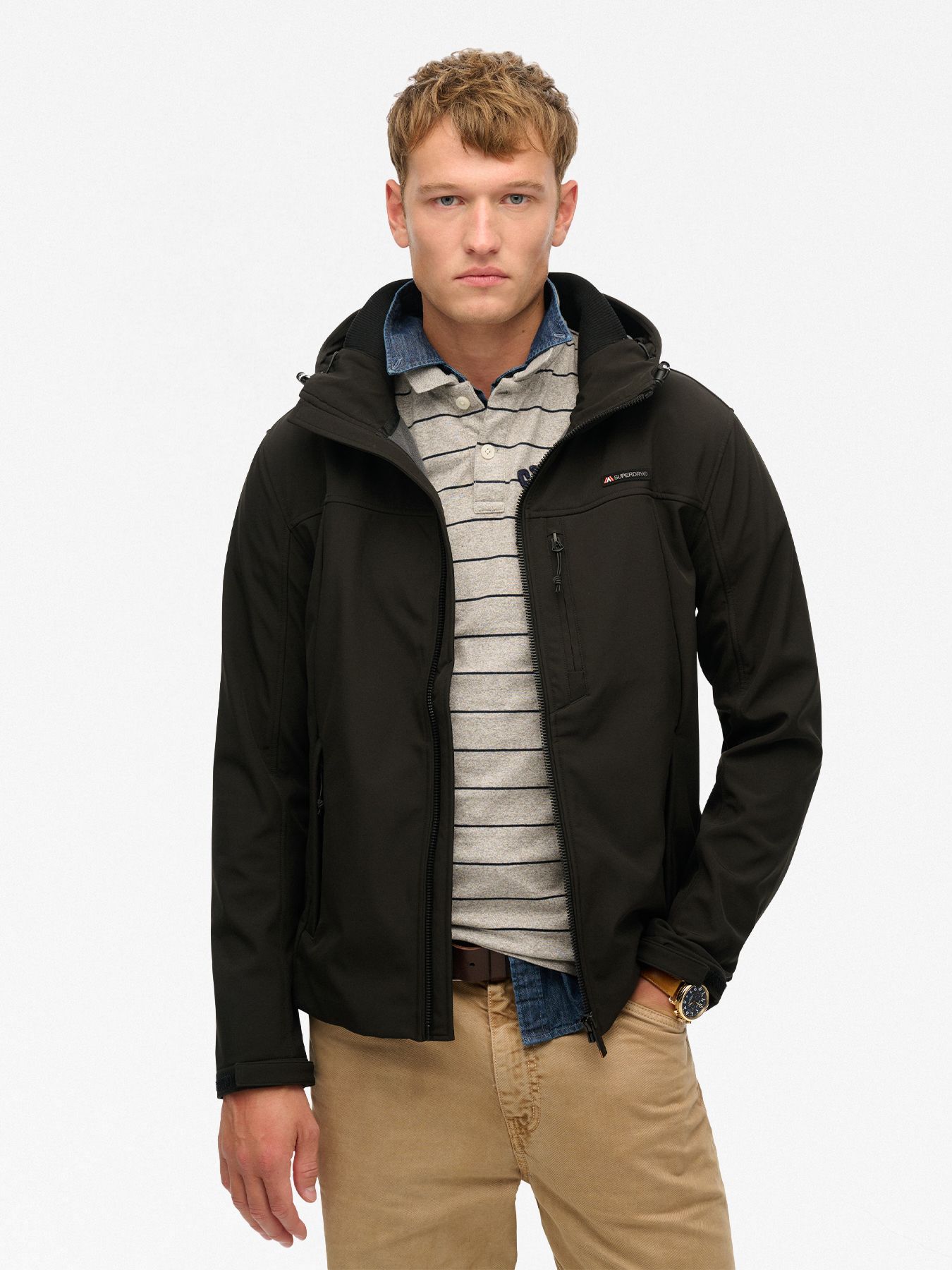 Superdry Hooded soft shell trekker jkt 02A Black 00112056-02A