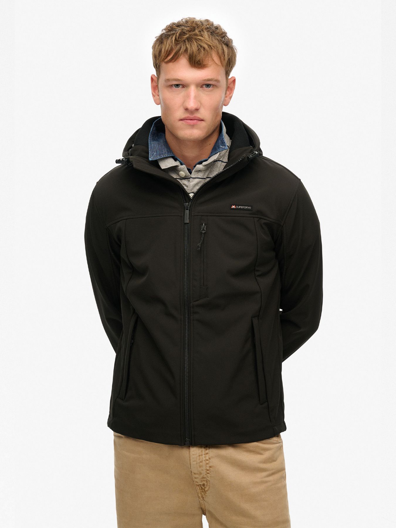 Superdry Hooded soft shell trekker jkt 02A Black 2900154207042