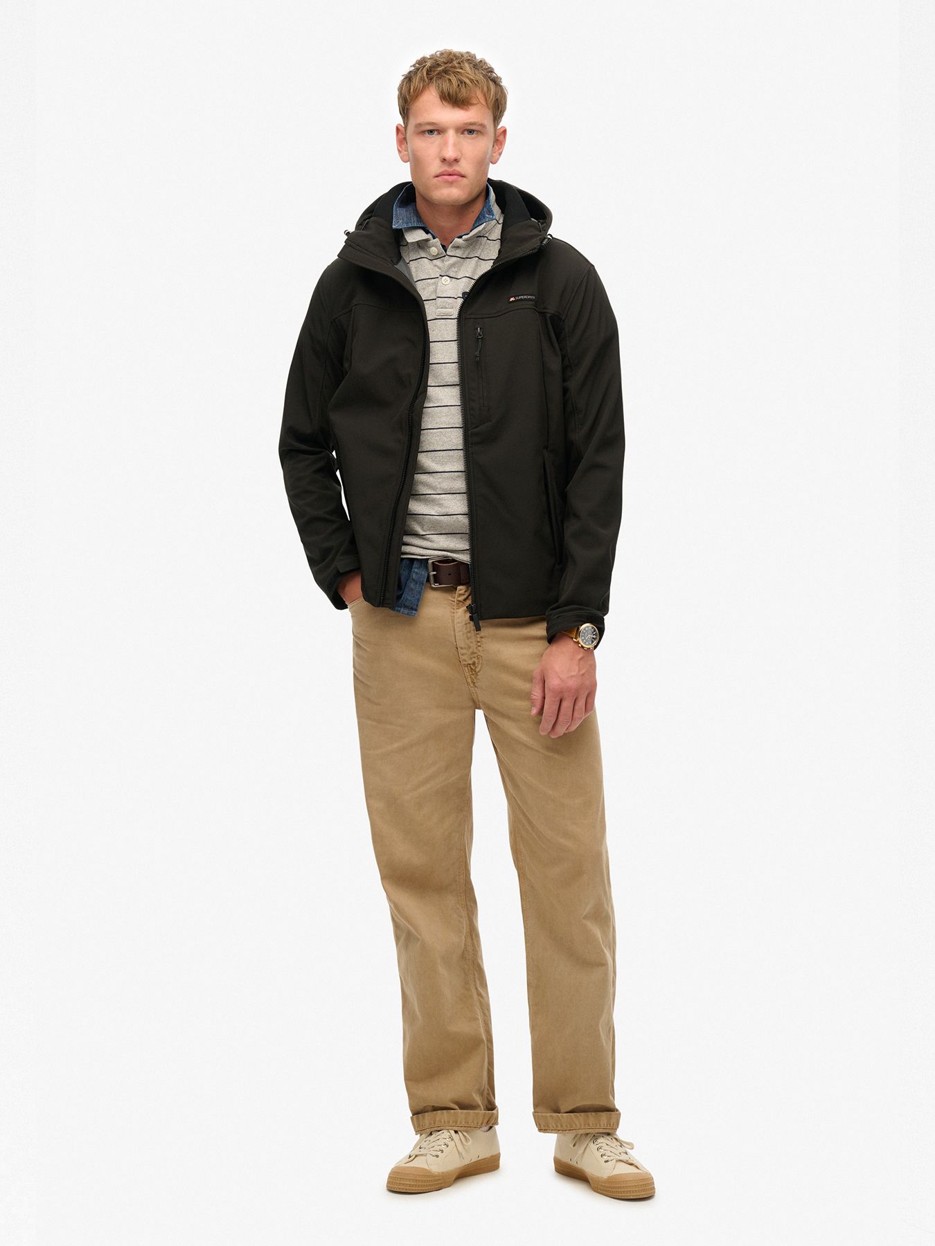 Superdry Hooded soft shell trekker jkt 02A Black 2900154207042