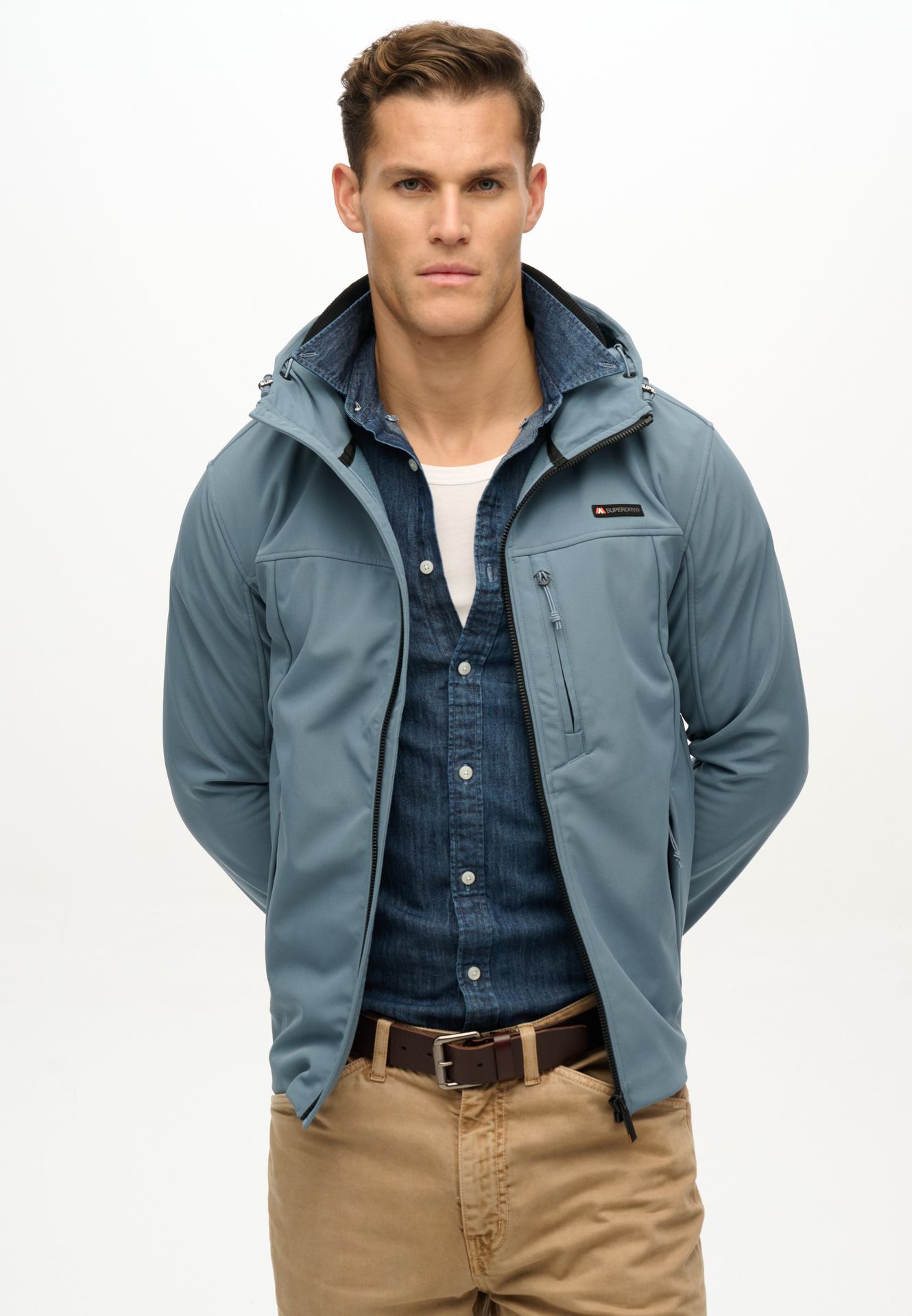 Superdry Hooded soft shell trekker jkt 3kq Heritage 2900154206076