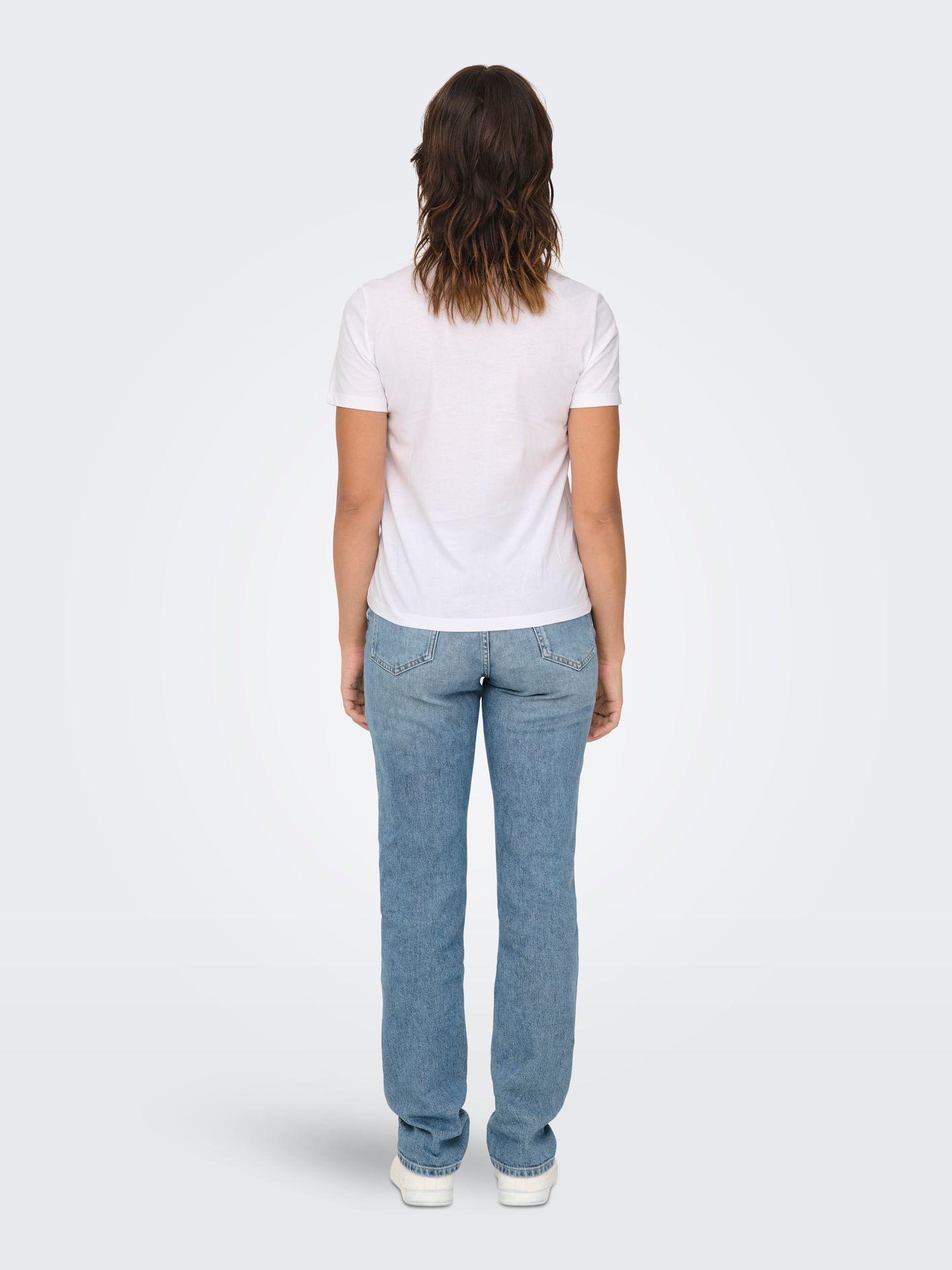 Only ONLKETTY LIFE S/S O-NECK TOP JRS NO Bright White/Cherries 2900154212053