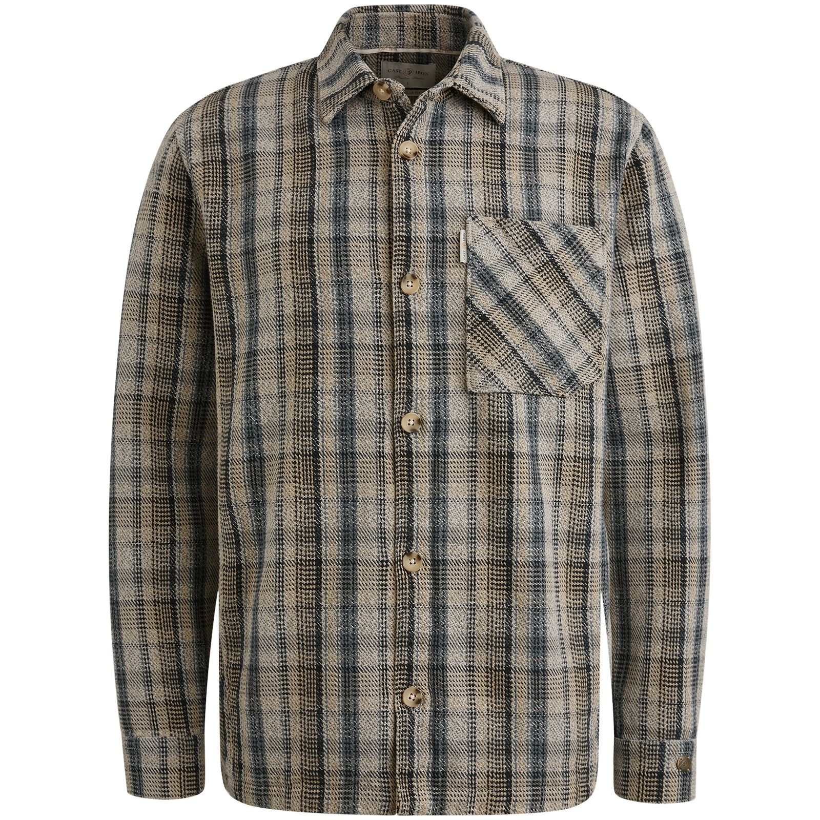 Cast Iron LONG SLEEVE SHIRT Heavy Check Stormy Weather 00112062-9096