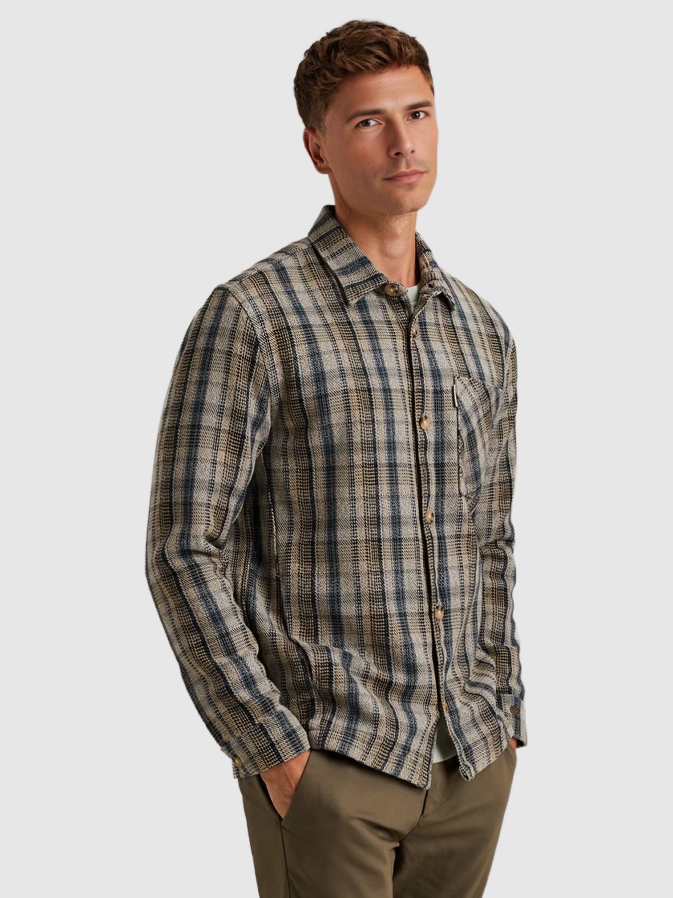 Cast Iron LONG SLEEVE SHIRT Heavy Check Stormy Weather 2900154218017 Cast Iron LONG SLEEVE SHIRT Heavy Check Stormy Weather 2900154218017