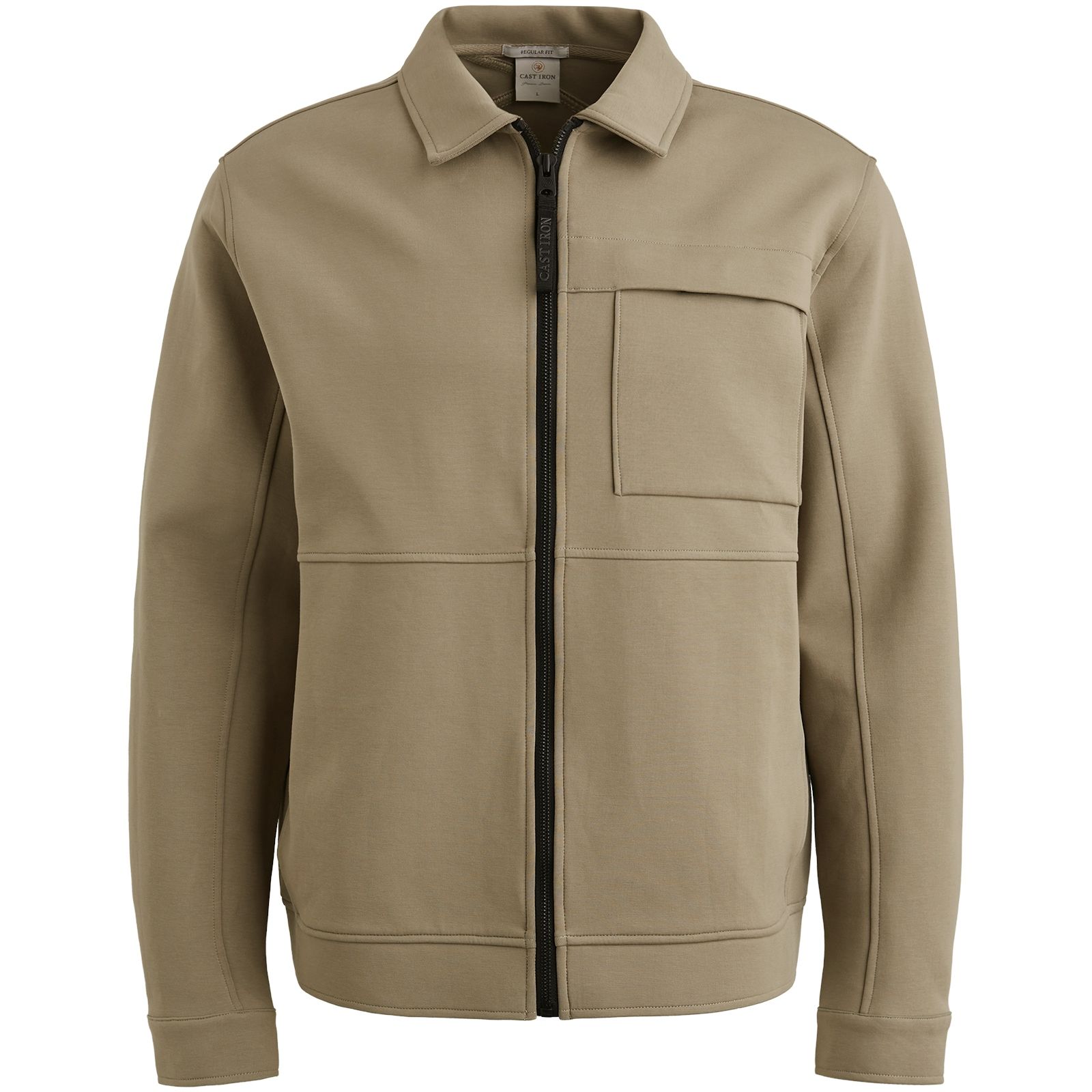 Cast Iron Zip jacket interlock sweat Brindle 00112064-8025