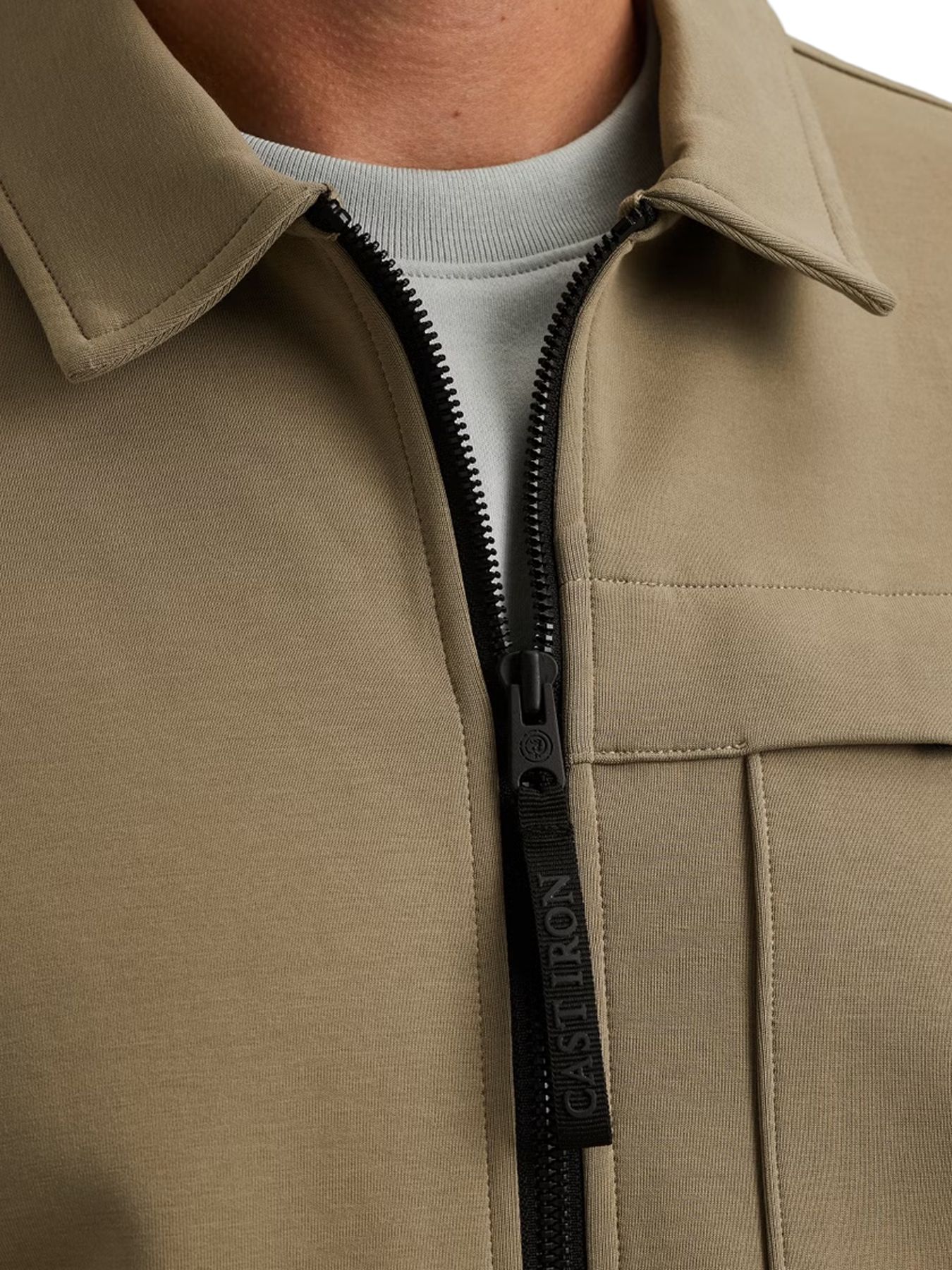 Cast Iron Zip jacket interlock sweat Brindle 2900154220010