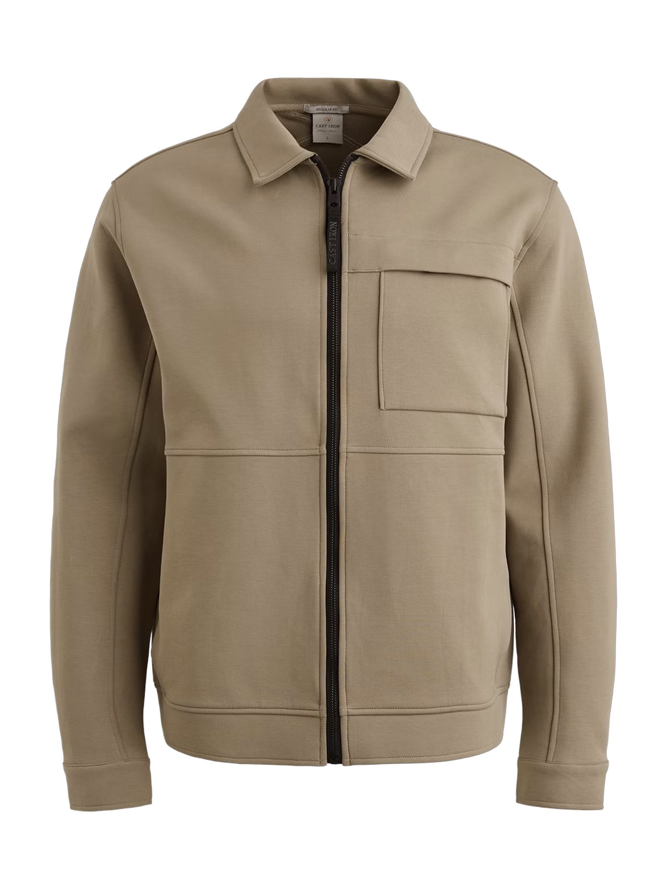 Cast Iron Zip jacket interlock sweat Brindle 2900154220010