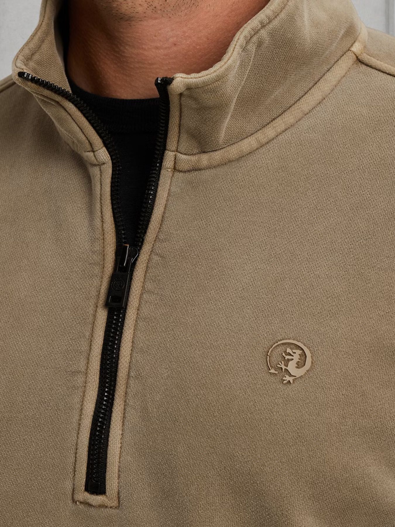 Cast Iron Half zip collar regular fit peache Brindle 2900154221017