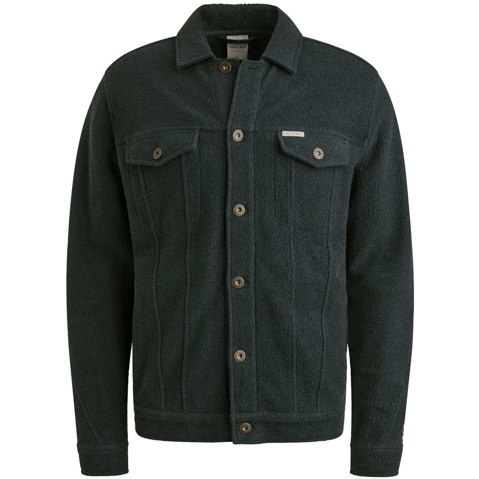 Cast Iron Button jacket frontloop terry Sea Storm 00112067-5442