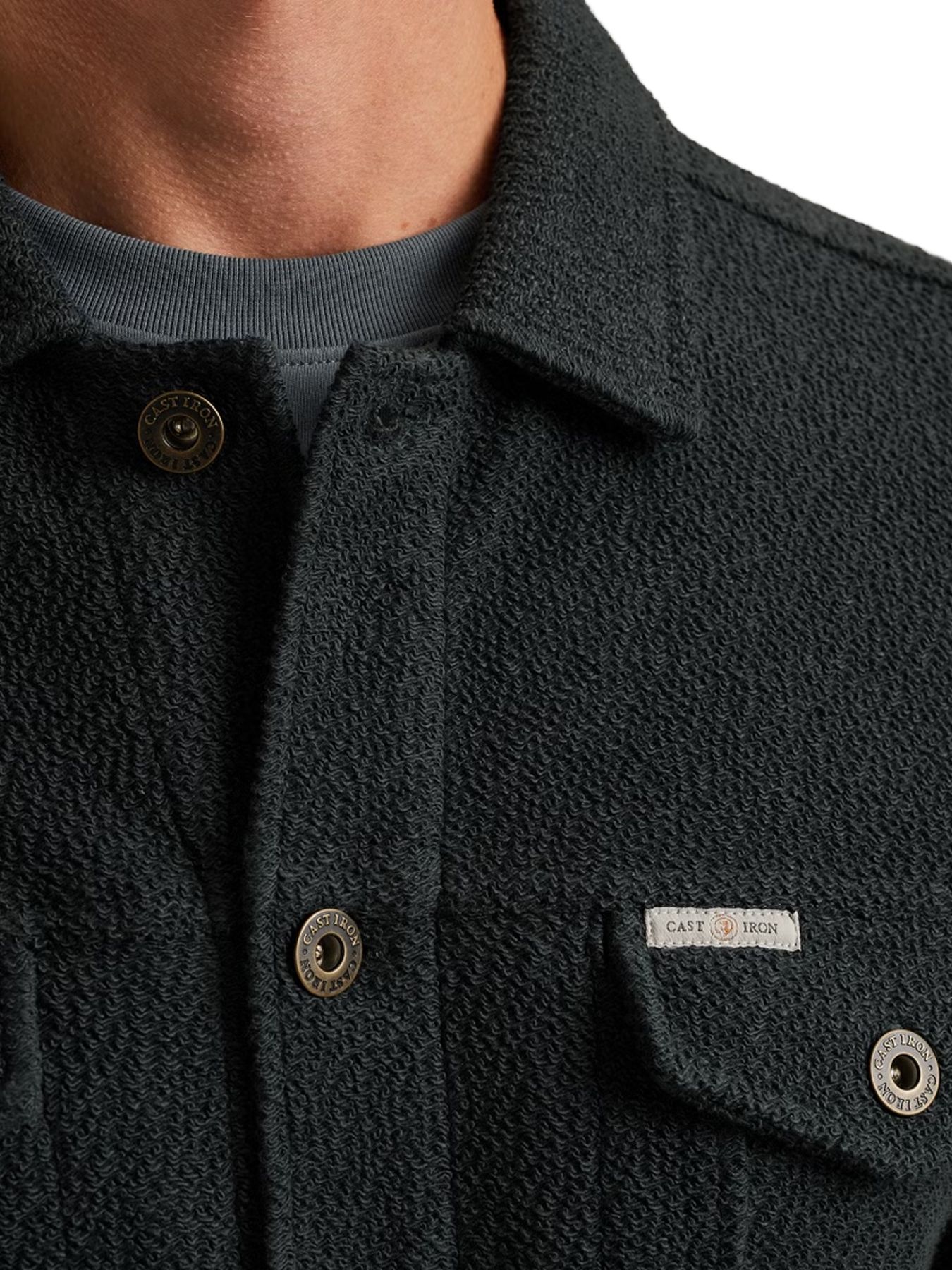 Cast Iron Button jacket frontloop terry Sea Storm 2900154224018