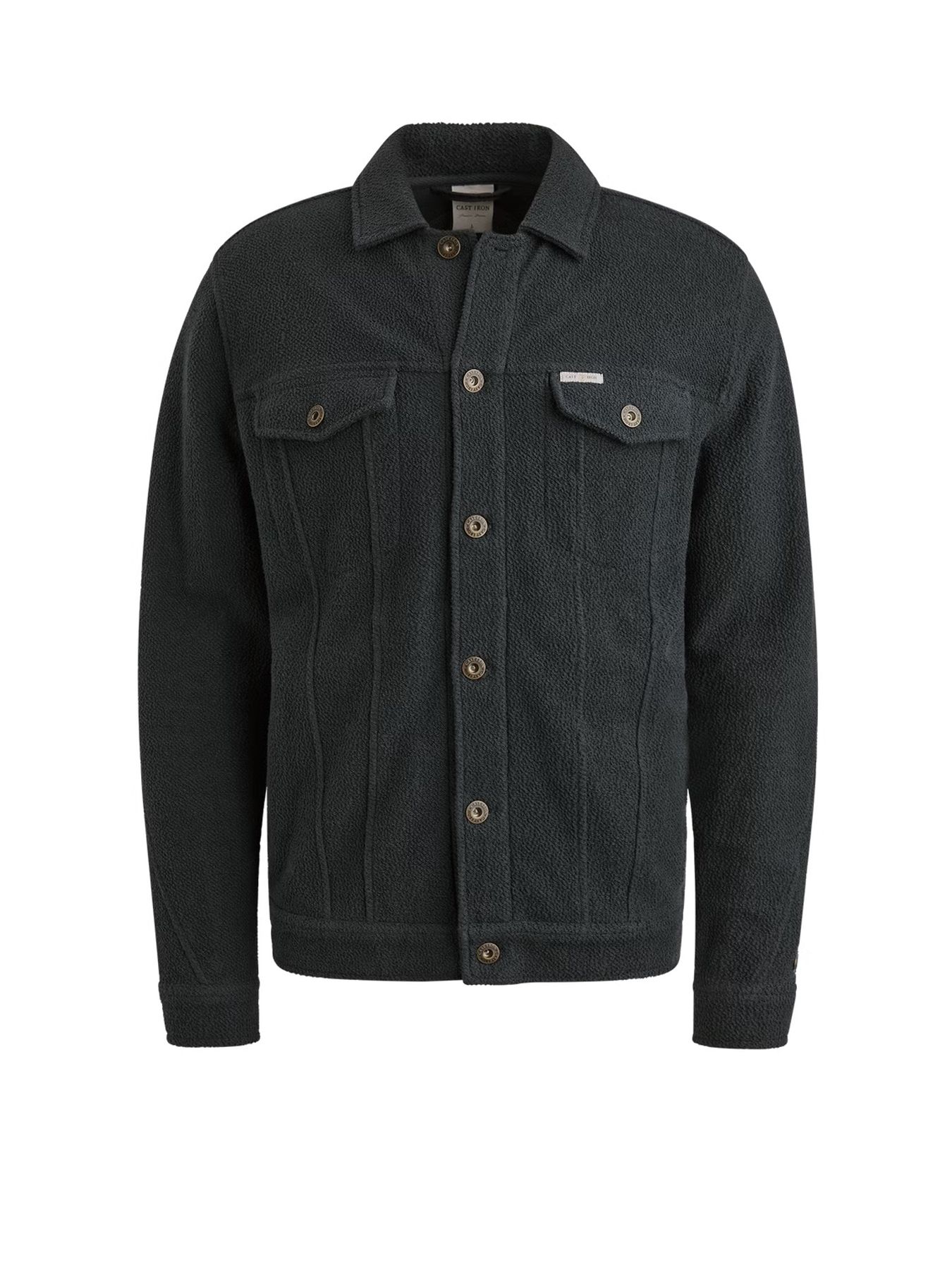 Cast Iron Button jacket frontloop terry Sea Storm 2900154224018