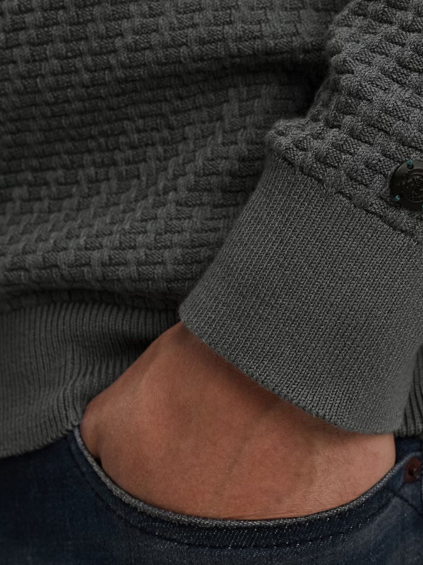 Cast Iron Crewneck regular fit cotton stretc Stormy Weather 2900154231023