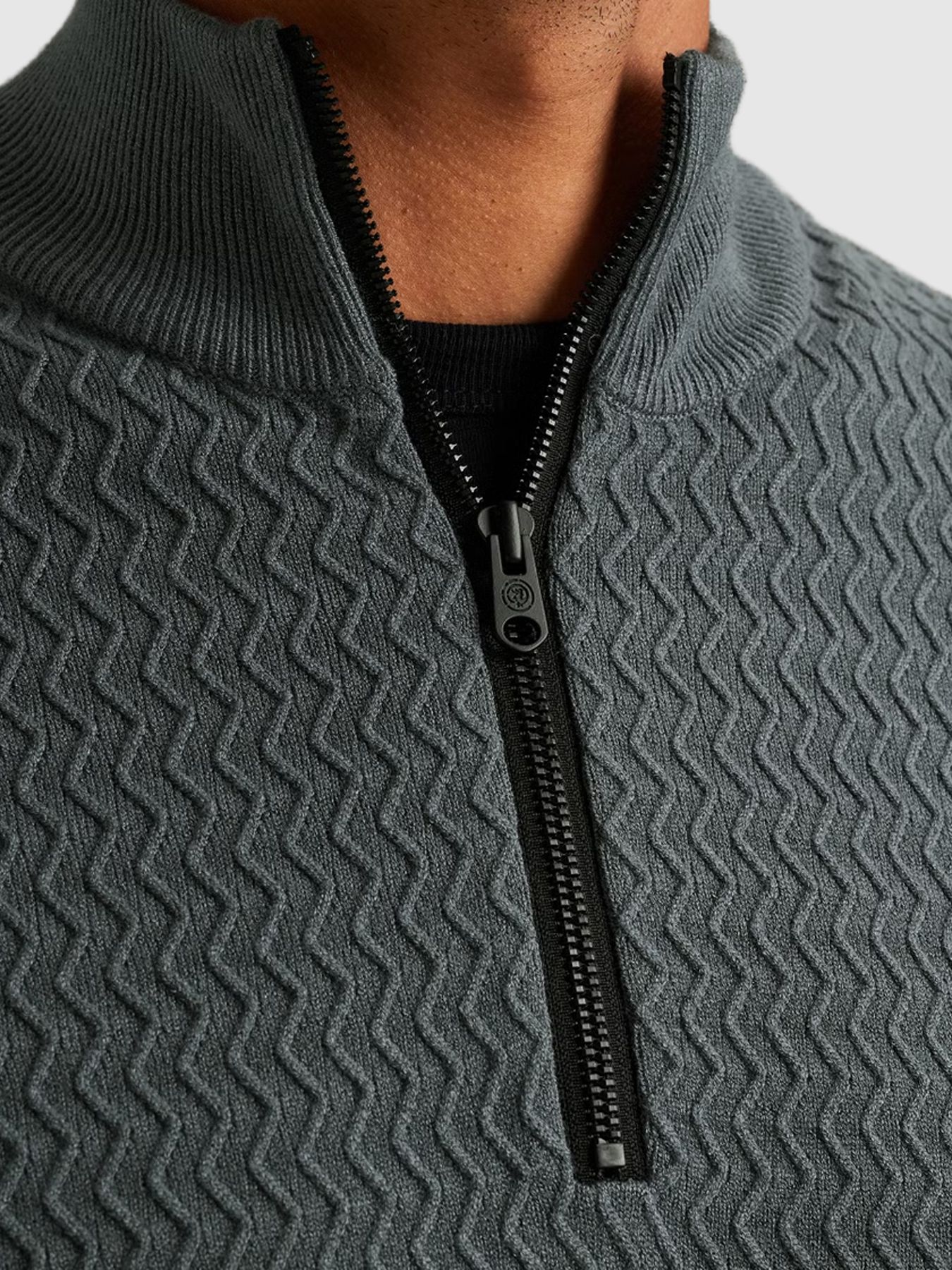 Cast Iron Half zip collar ecovero Stormy Weather 2900154234017 Cast Iron Half zip collar ecovero Stormy Weather 2900154234017