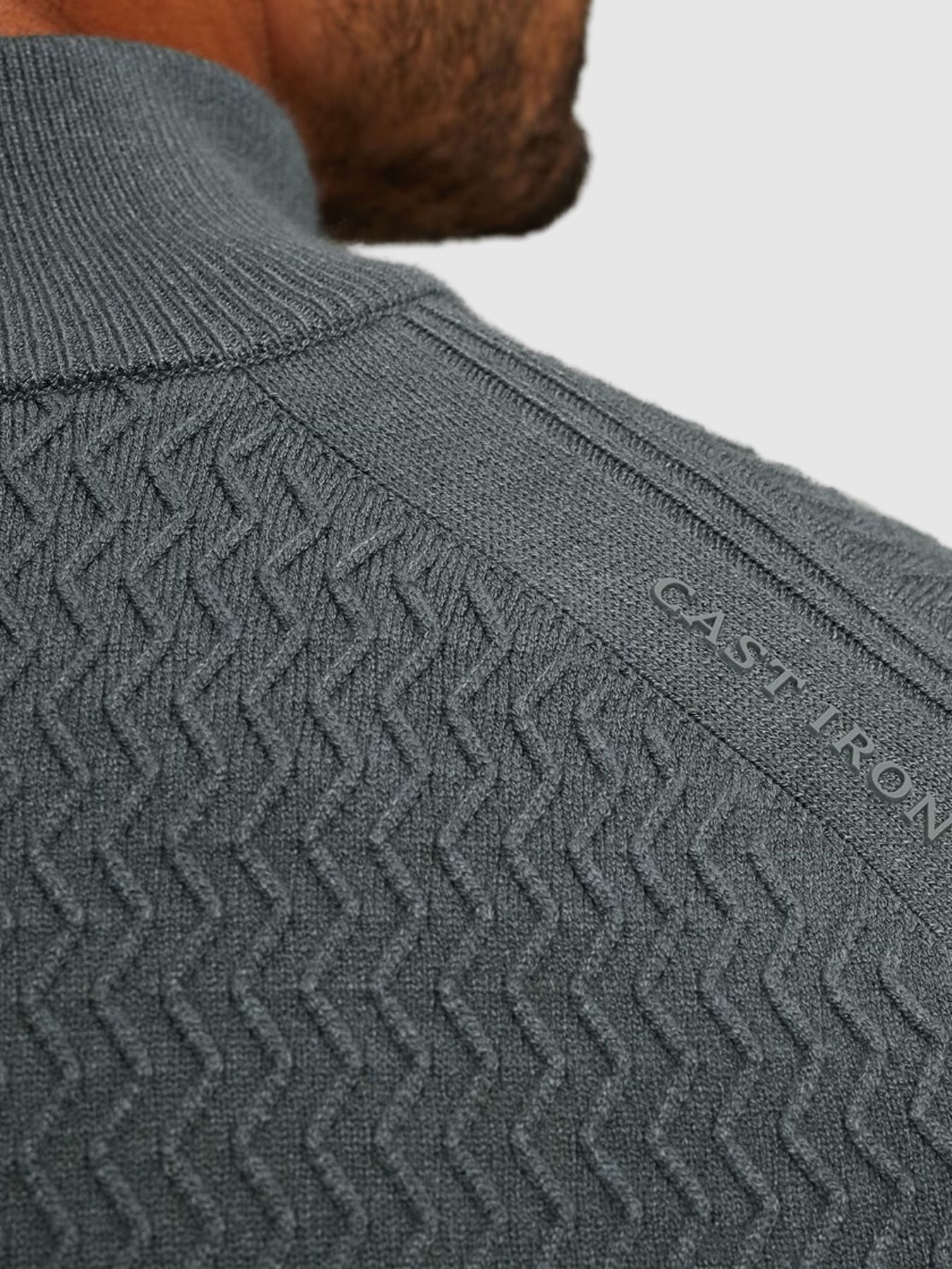 Cast Iron Half zip collar ecovero Stormy Weather 2900154234017 Cast Iron Half zip collar ecovero Stormy Weather 2900154234017