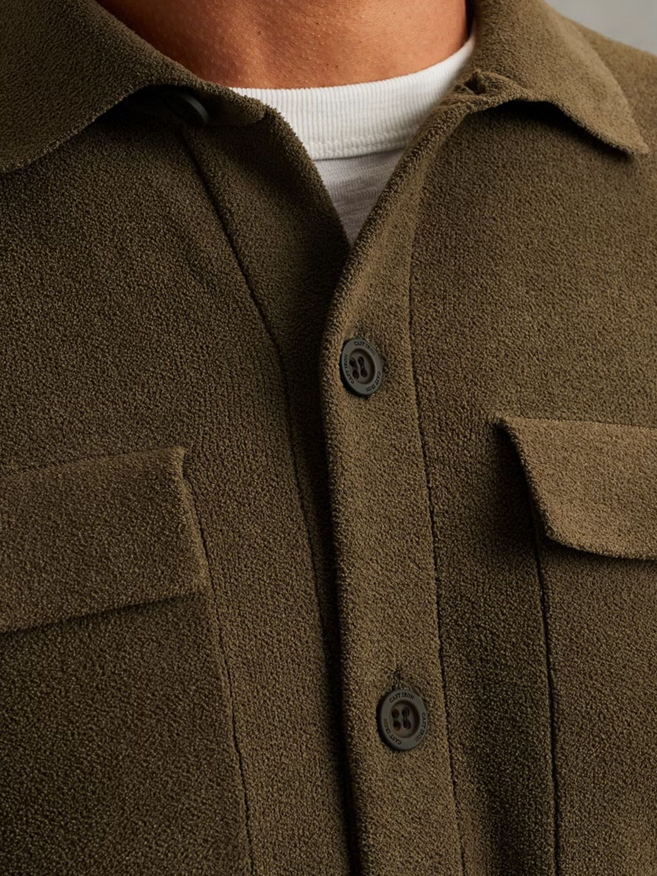 Cast Iron Button jacket soft blend Crocodile 2900154235014