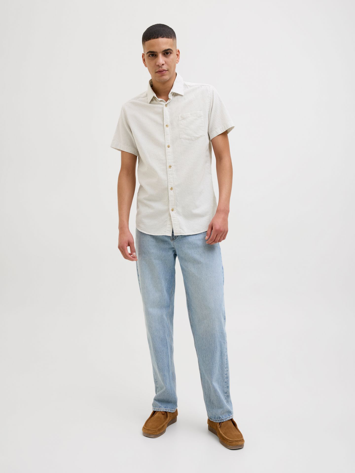 Jack & Jones JJABEL SHIRT SS Cloud Dancer 2900154289024