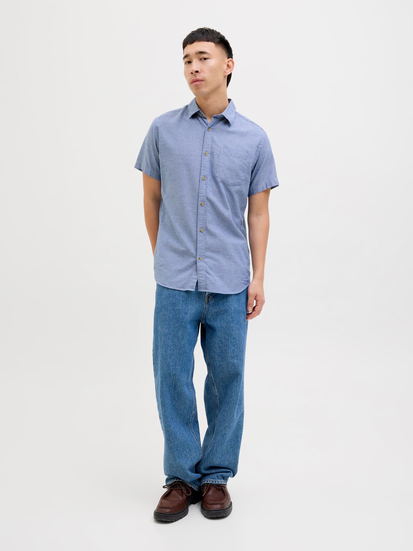 Jack & Jones JJABEL SHIRT SS Ensign Blue 2900154290020