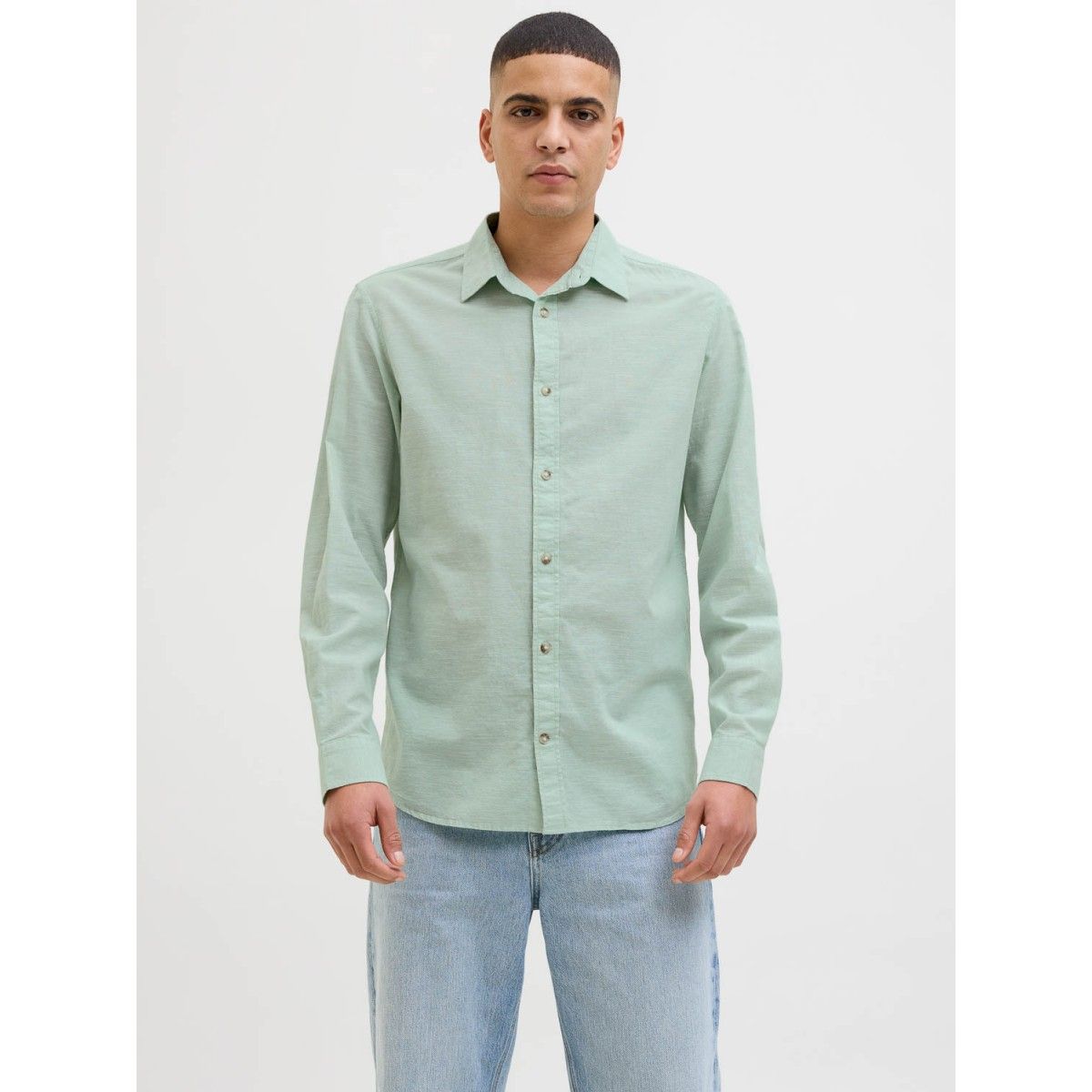 Jack & Jones JJESUMMER SHIRT LS SN Iceberg Green 2900154312029 Jack & Jones JJESUMMER SHIRT LS SN Iceberg Green 2900154312029