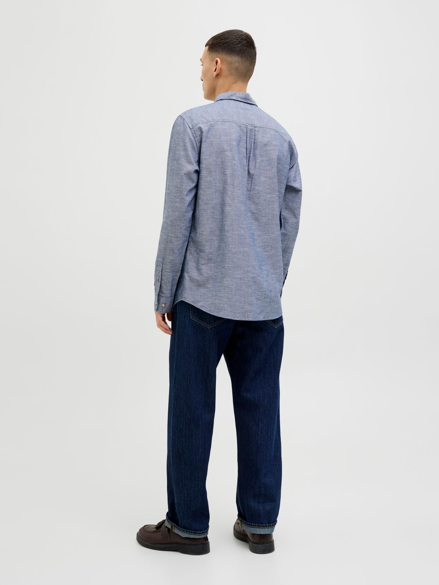 Jack & Jones JJESUMMER SHIRT LS SN Faded Denim 2900154309029