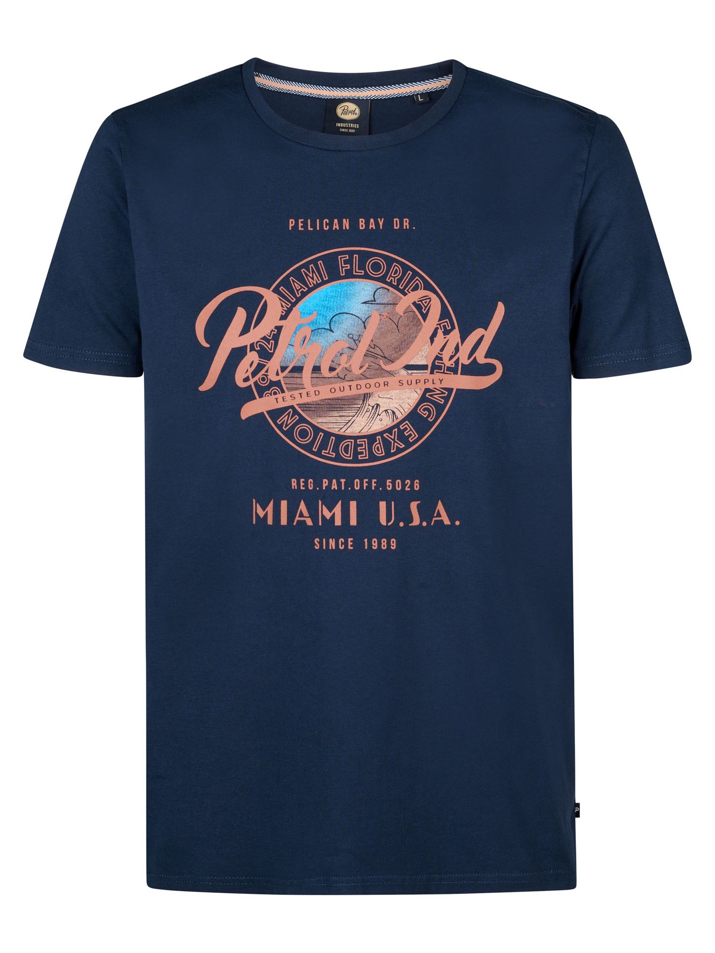 Petrol Industries Men T-Shirt SS Classic Print 5178 navy blue 00112137-EKA26002700000114