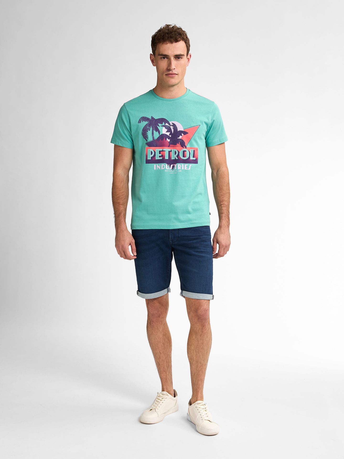 Petrol Industries Men T-Shirt SS Classic Print 6169 aqua green 2900154365049