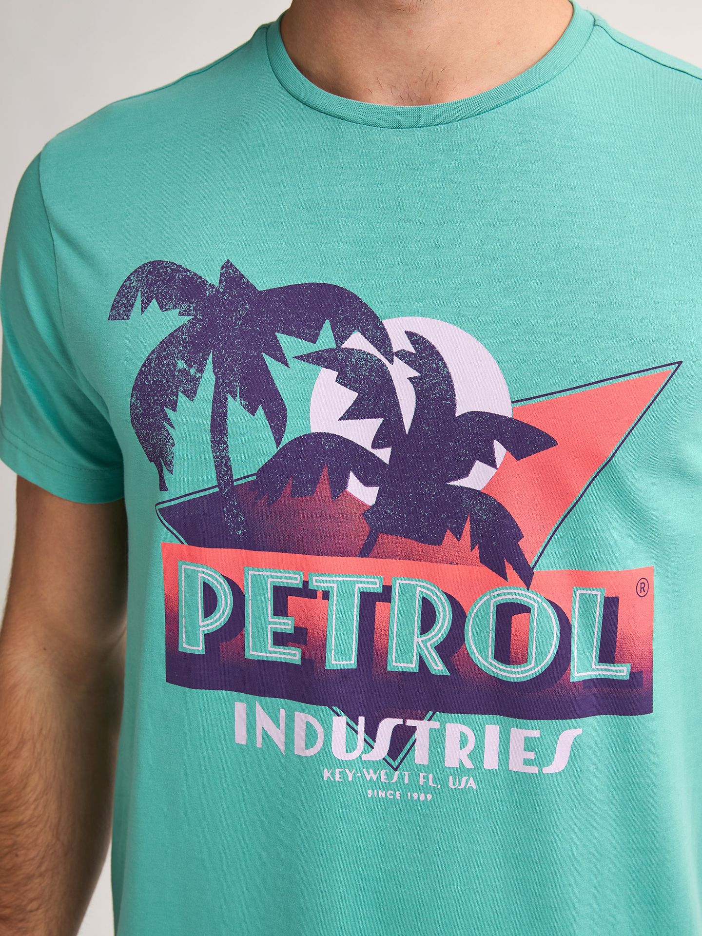 Petrol Industries Men T-Shirt SS Classic Print 6169 aqua green 2900154365049
