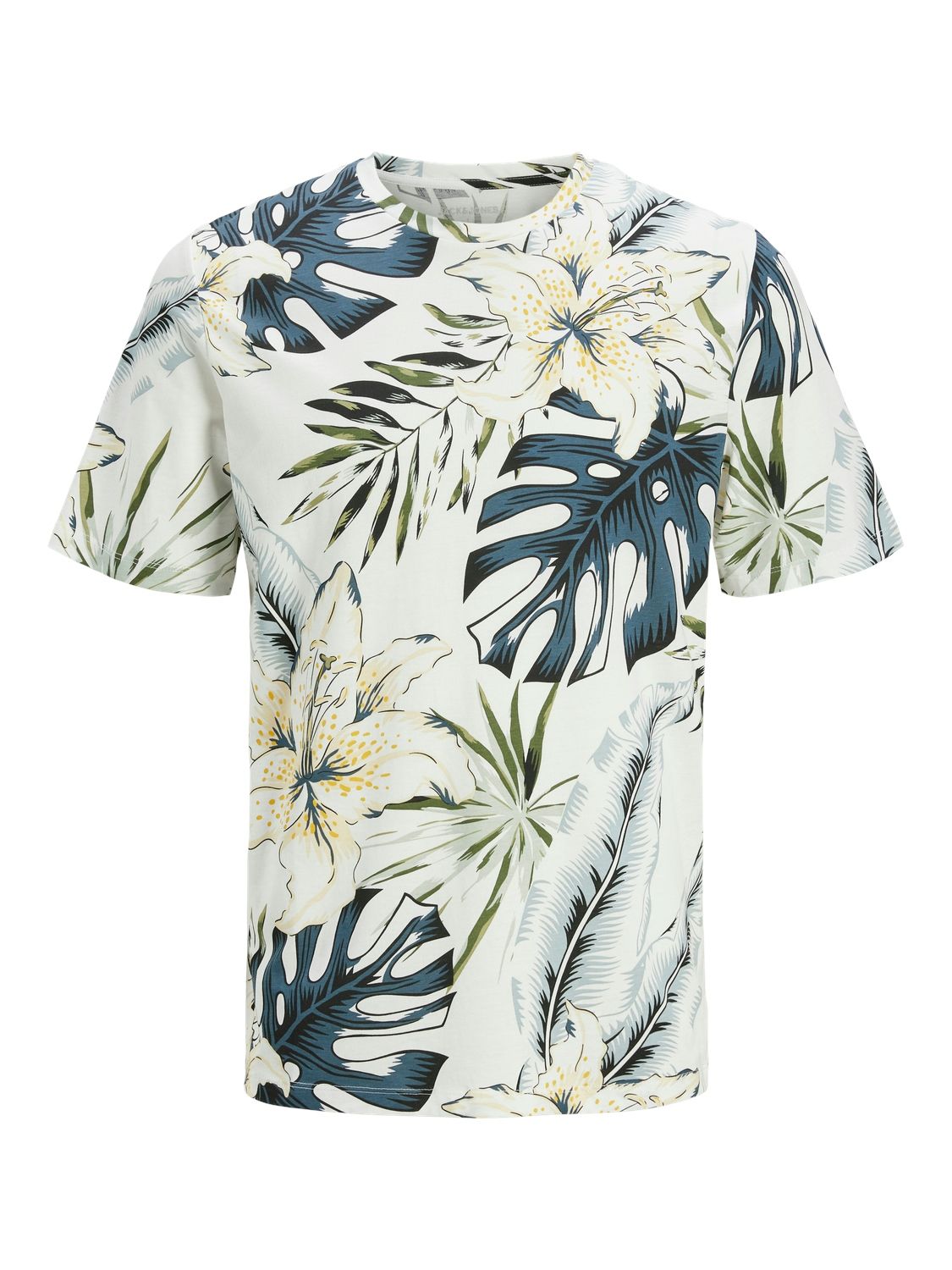 Jack & Jones JJHAWAII AOP TEE SS CREW NECK JNR Cloud Dancer 2900154384040