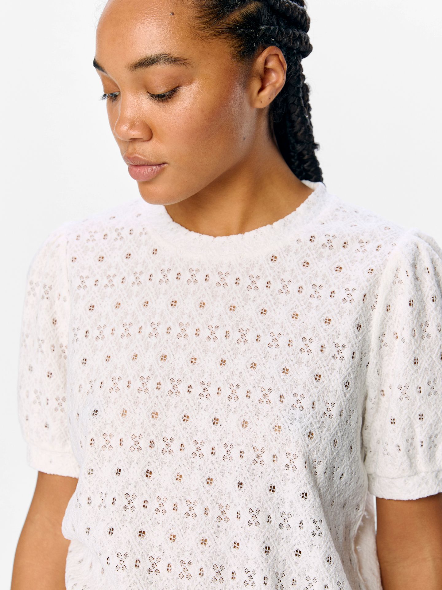 Object OBJLAILA S/S RE TOP NOOS Cloud Dancer 2900154602014