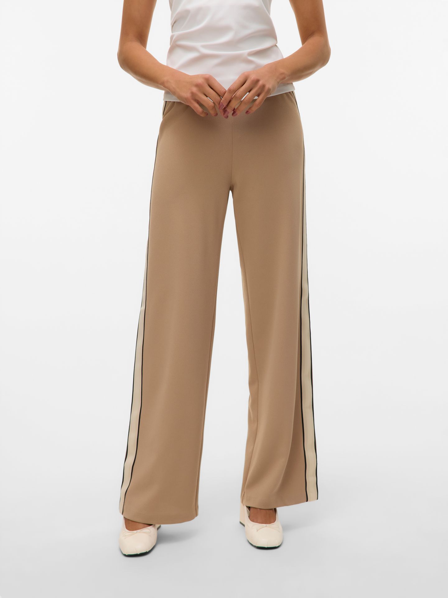 Vero Moda VMBERLIN MW WIDE PANEL PANT NOOS Silver Mink/PANEL A1 2900154392014