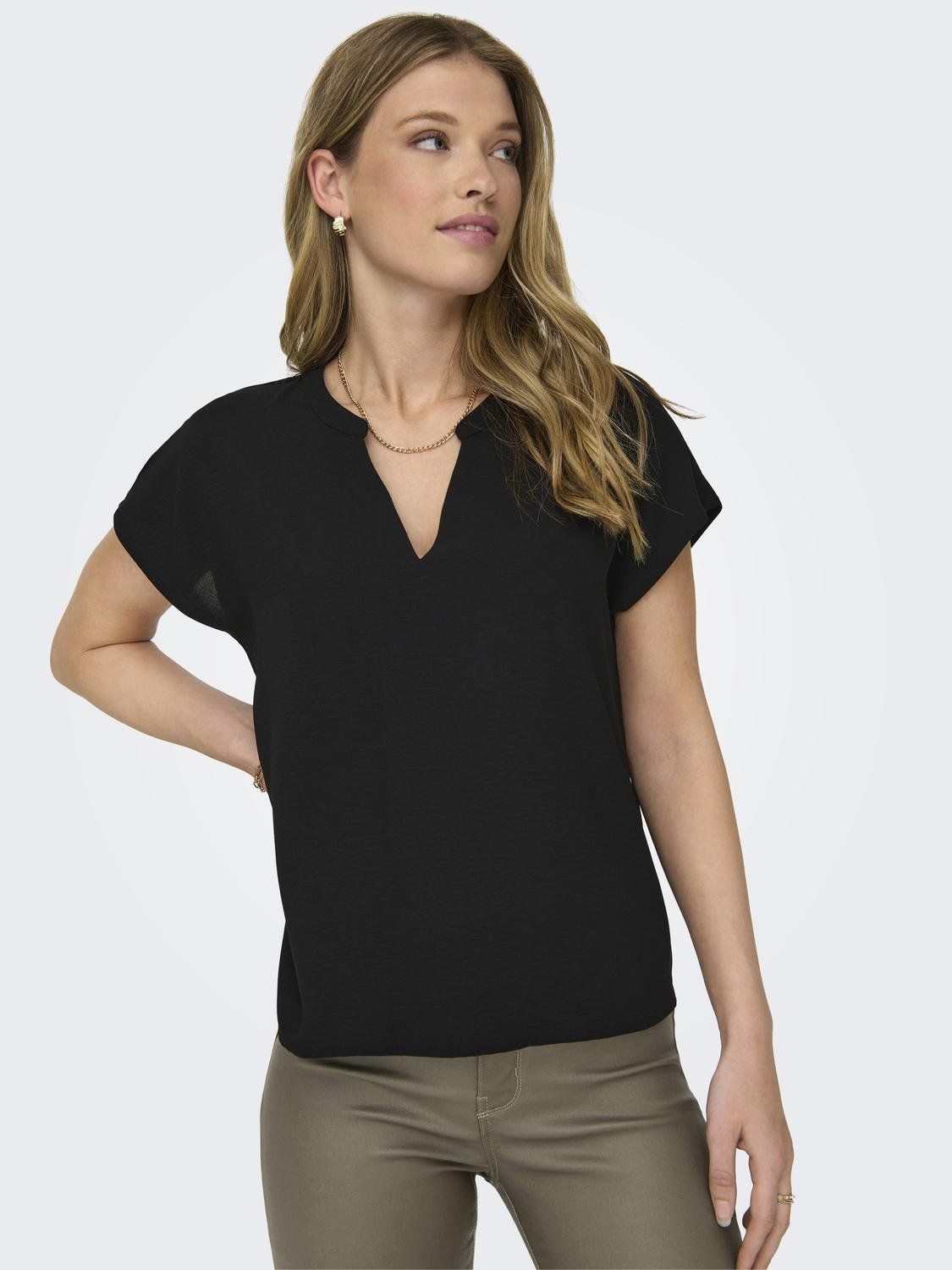 Only JDYLION LIFE S/S TOP WVN NOOS Black 2900154397064