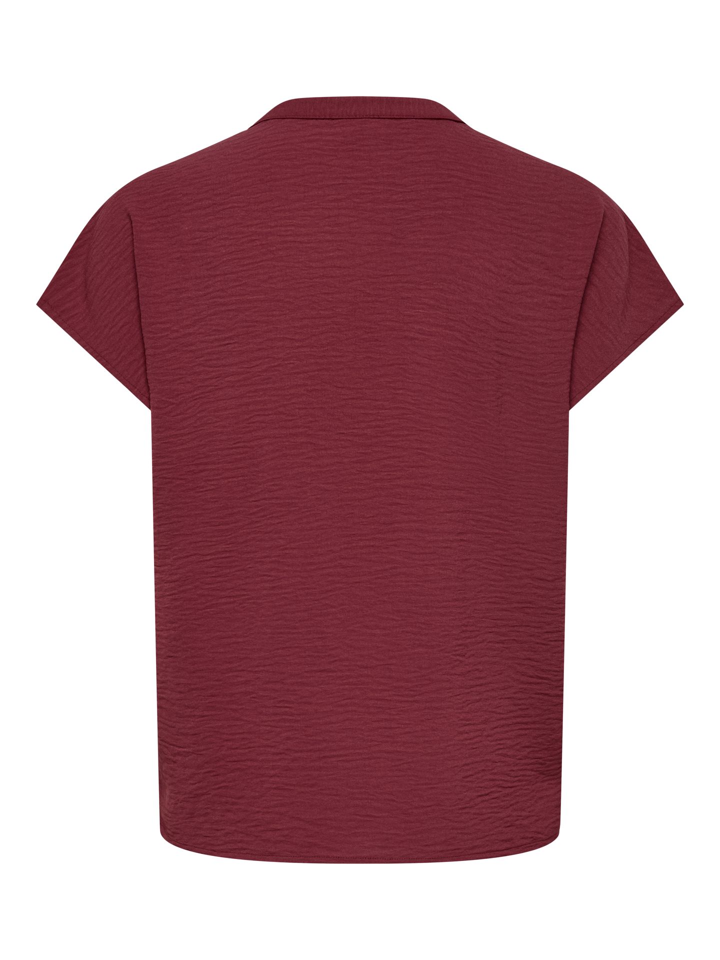 JDY JDYLION LIFE S/S TOP WVN NOOS Oxblood Red 2900166771043