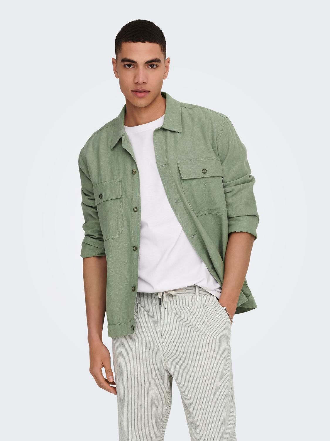 ONSKENNET LS LINEN OVERSHIRT NOOS