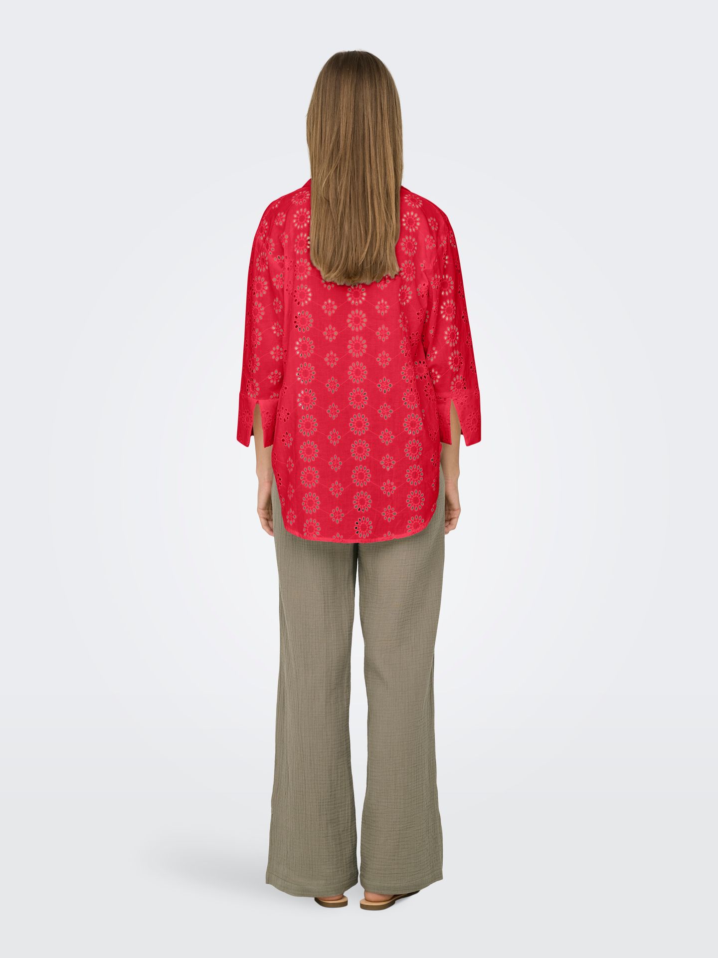 Only JDYTALLIE 3/4 LONG SHIRT WVN NOOS Ski Patrol/BLACK BUTTONS 2900154401020