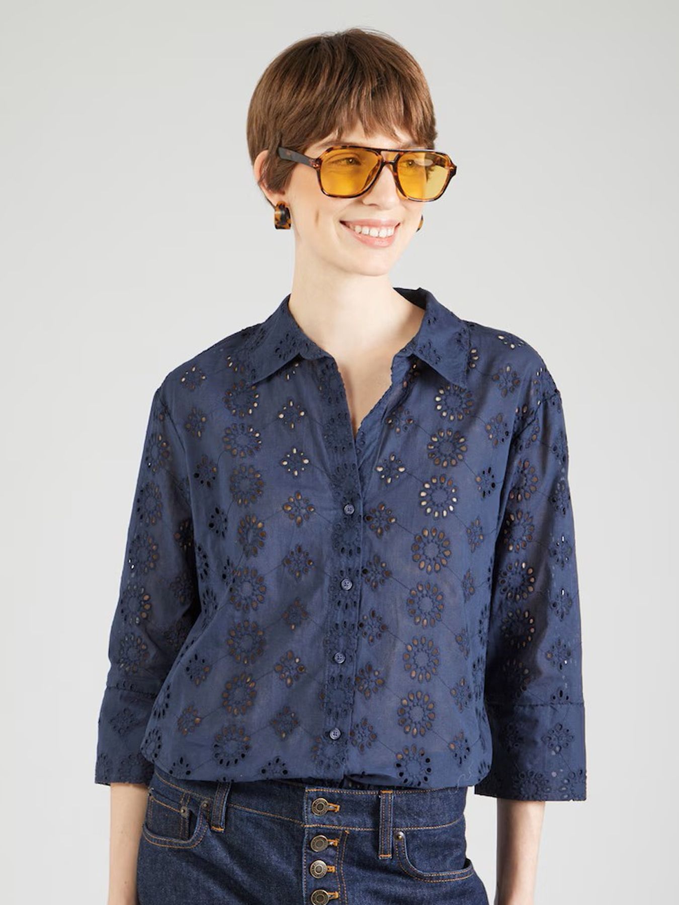 JDY JDYTALLIE 3/4 LONG SHIRT WVN NOOS Vintage Indigo/Blissful Blue 2900162798020