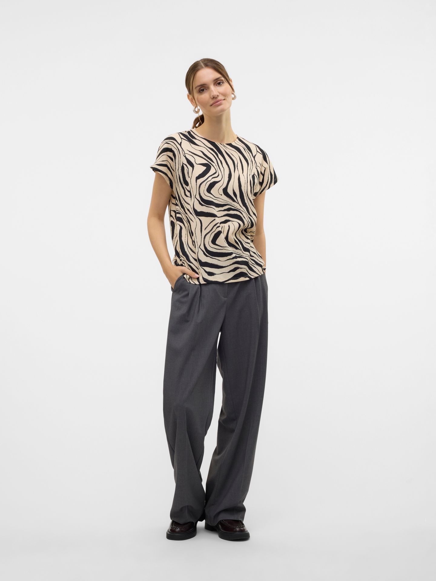 Vero Moda VMPOET SS TOP JRS GA BOO Birch/Dicte 2900154596054