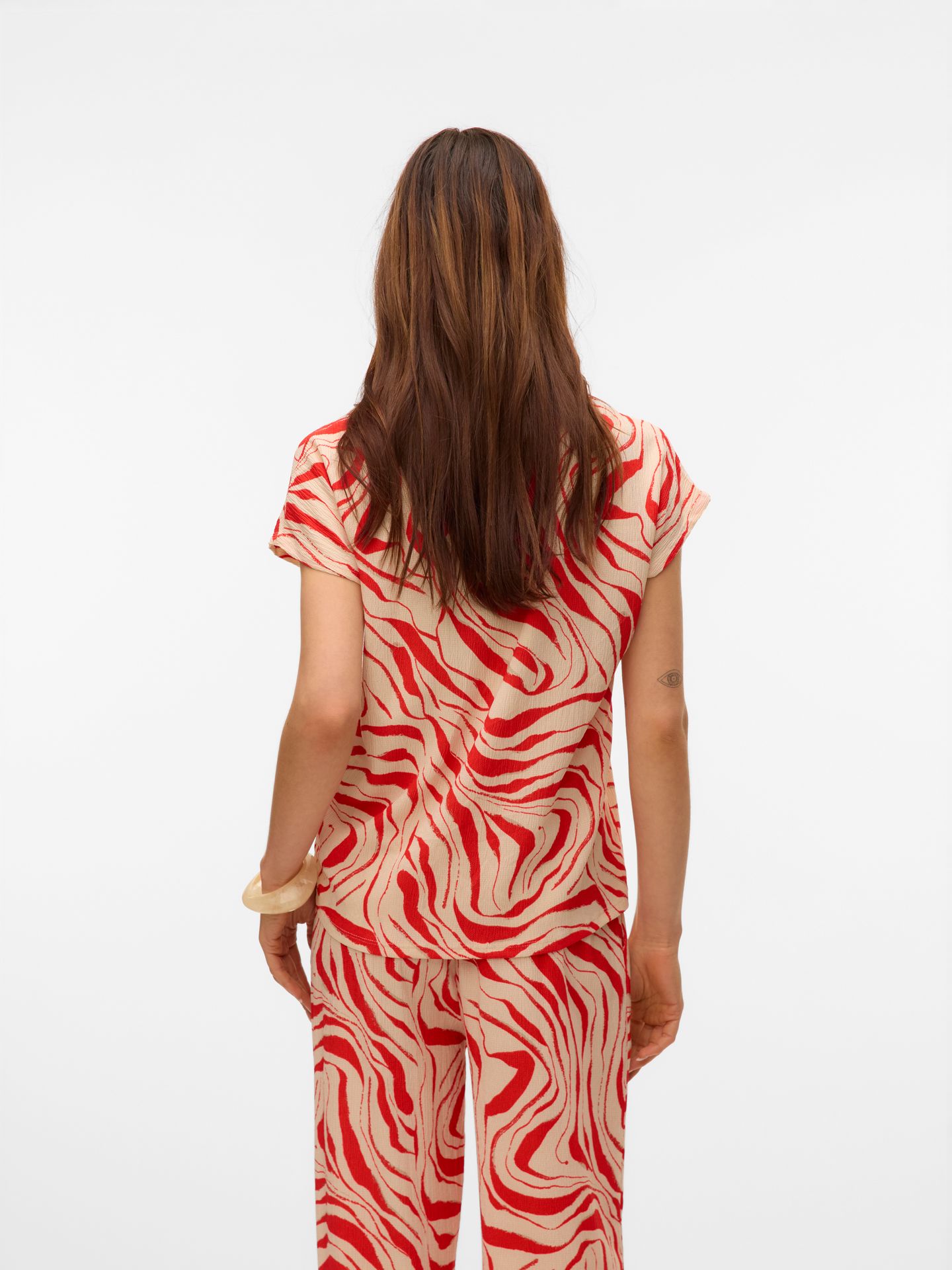 Vero Moda VMPOET SS TOP JRS GA BOO Fiery Red/SIMPLE 2900154414037