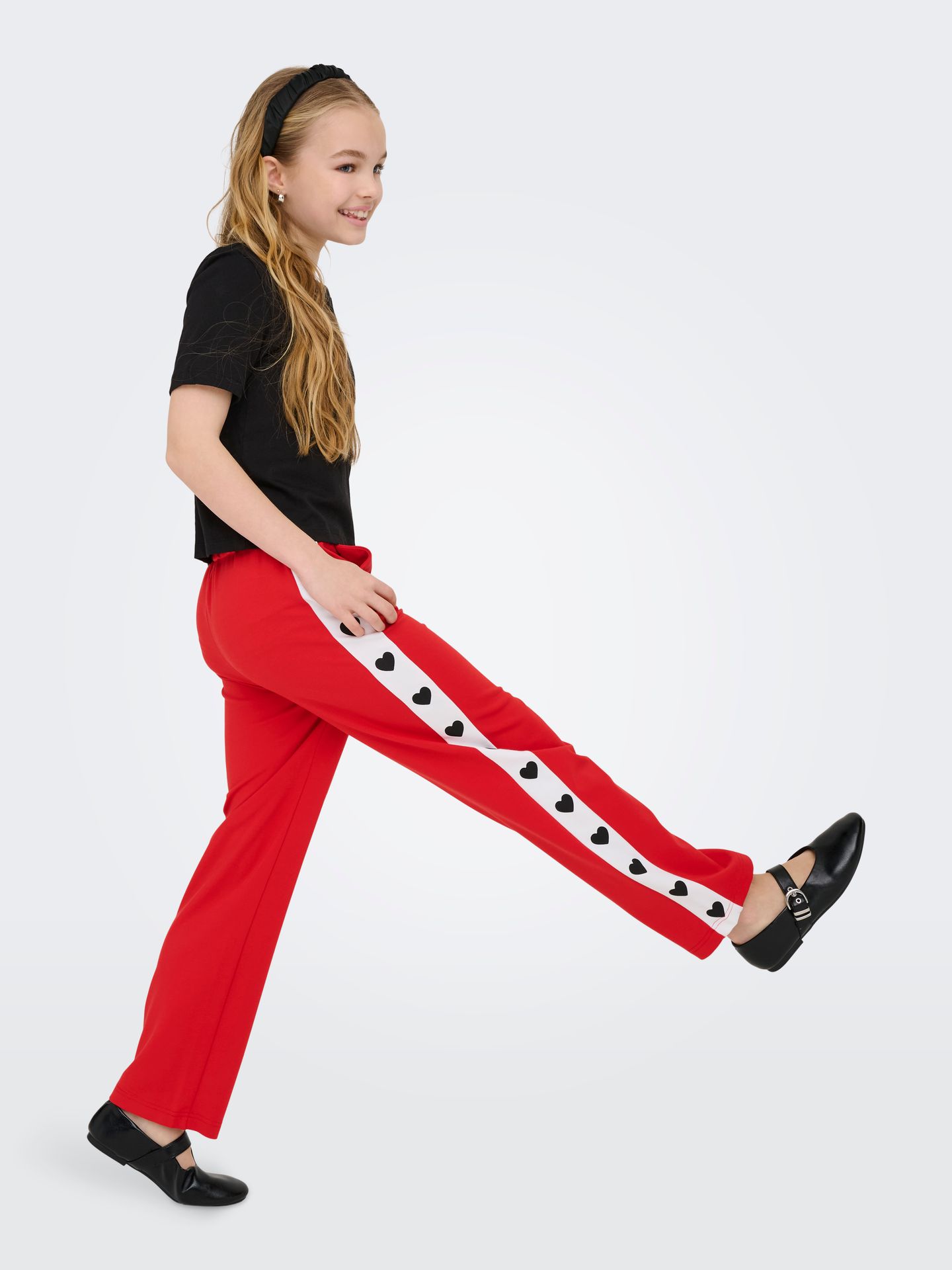 Kids Only KOGPOPTRASH LIFE ICON WIDE PANT CS Mars Red/Bright White Panel/Black H 2900154447042