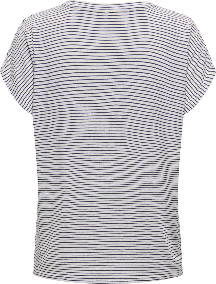 Only ONLTINE S/S V-NECK TOP JRS Cloud Dancer/Pomegranate 2900154448056