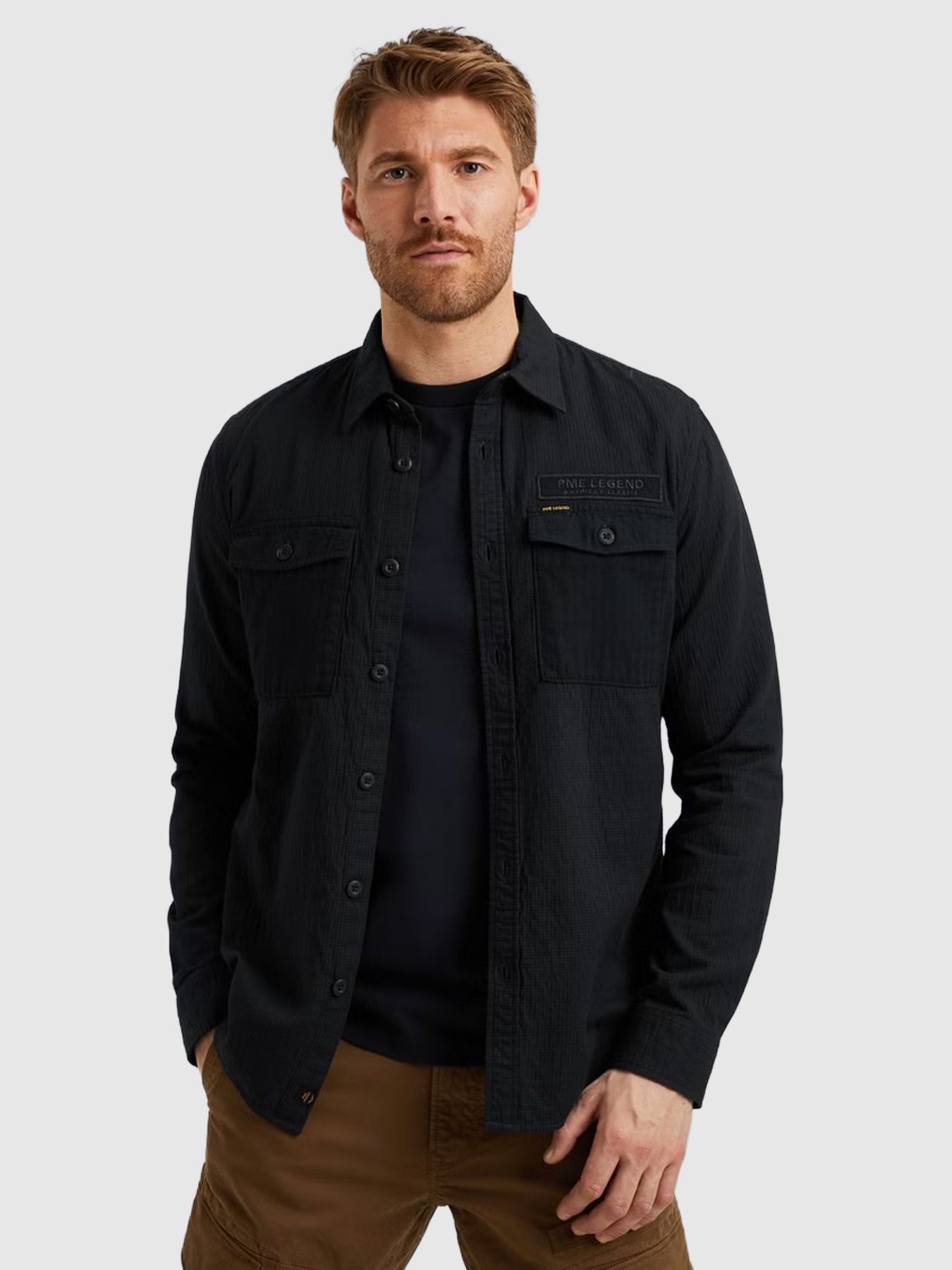 Pme Legend LONG SLEEVE SHIRT Quilt Poplin Salute 2900154496026